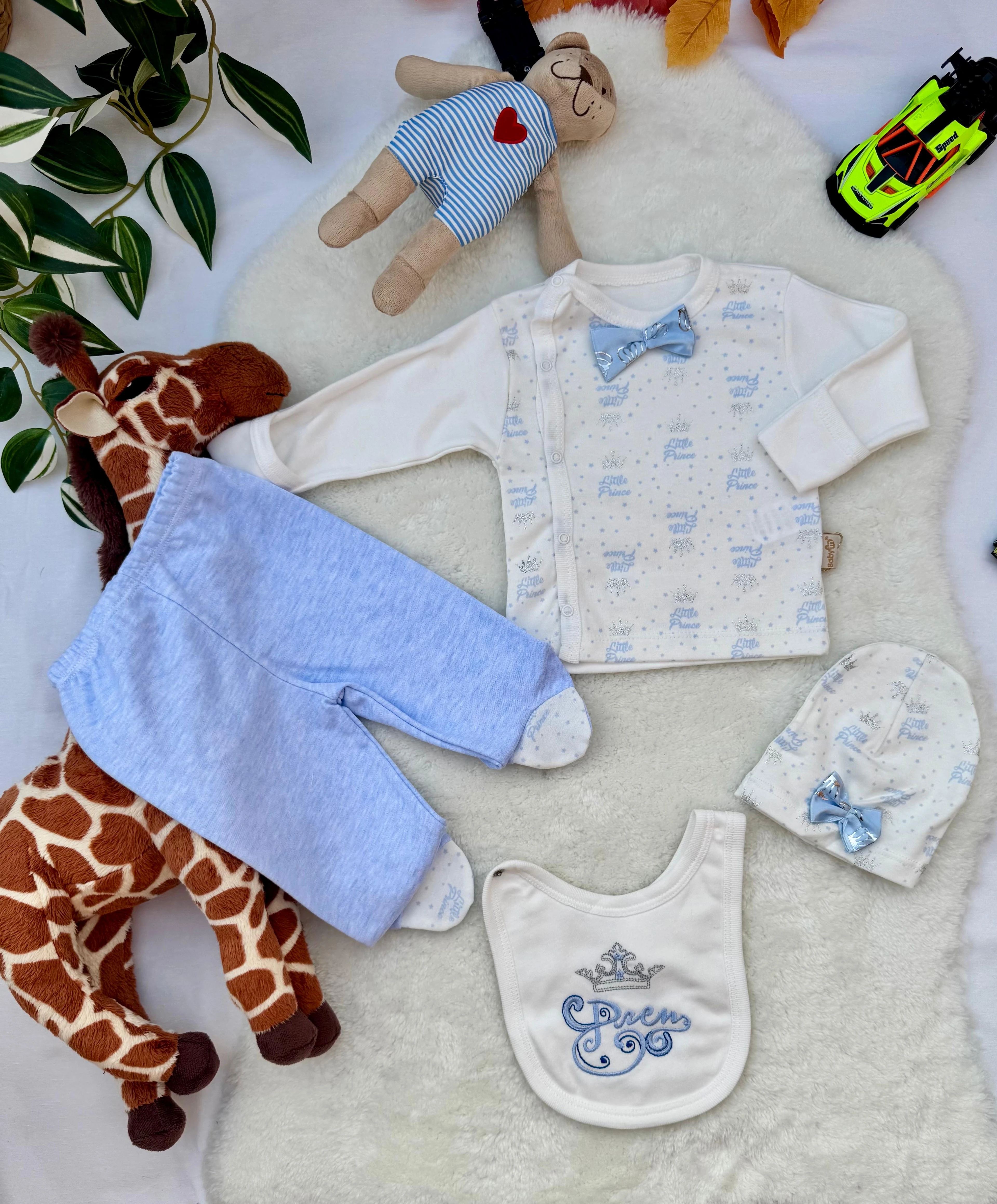 4’lü Yenidoğan Hastane Çıkış Seti - Açık Mavi