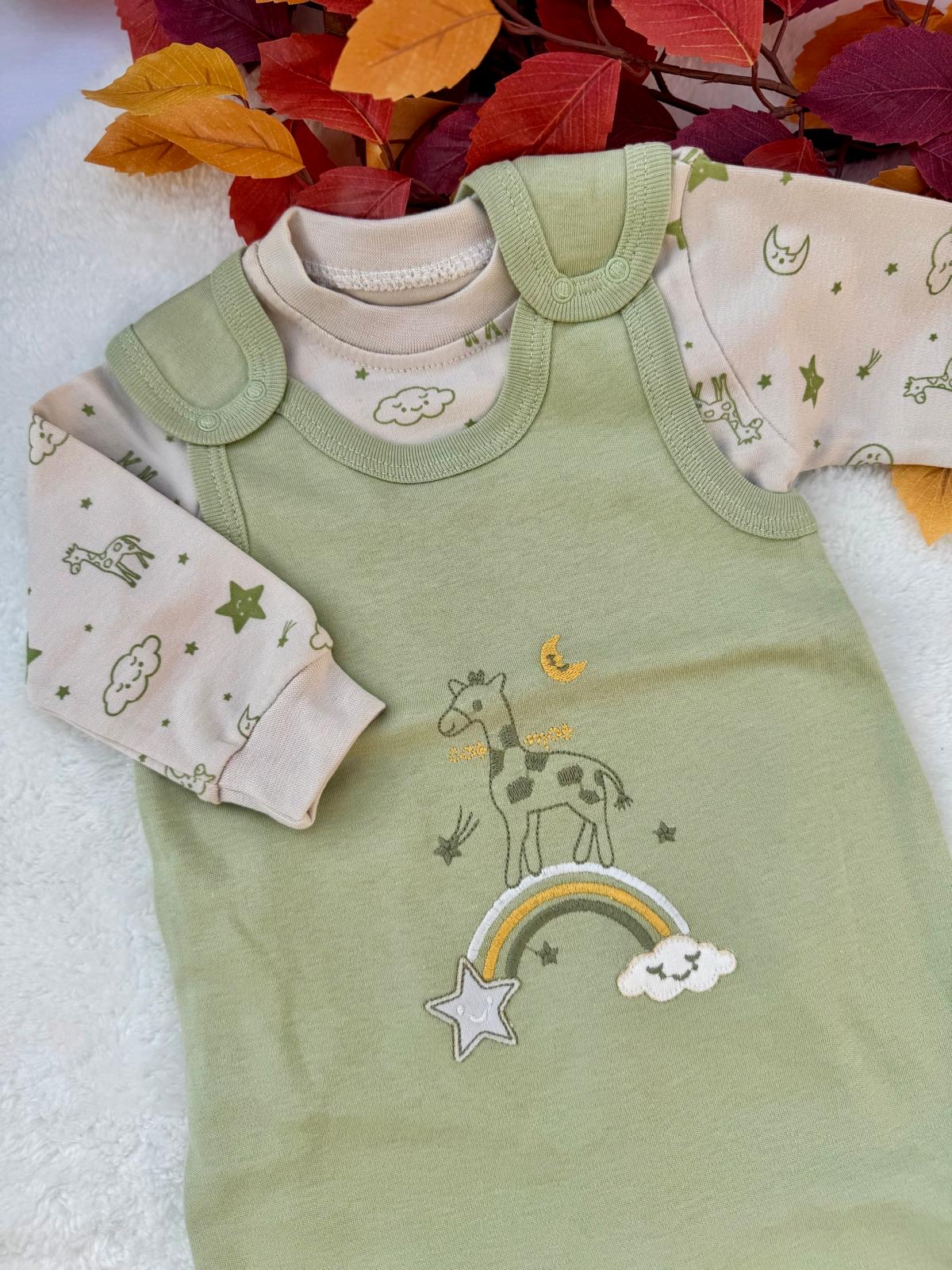 %100 Pamuk Badili Bebek Tulum Takımı