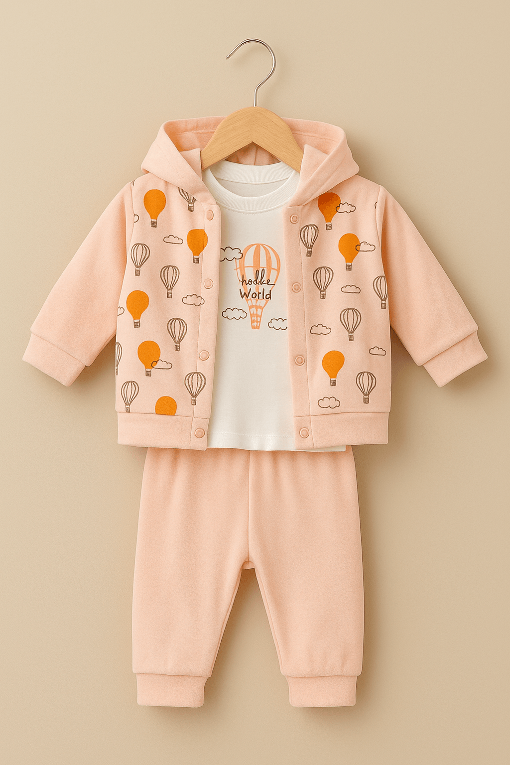 %100 Pamuk Unisex Bebek 3’lü Takım - Somun