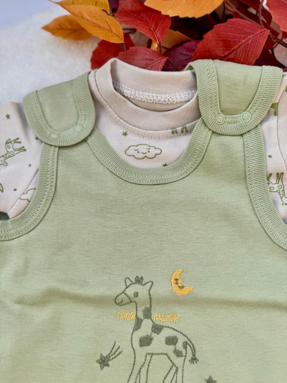 %100 Pamuk Badili Bebek Tulum Takımı