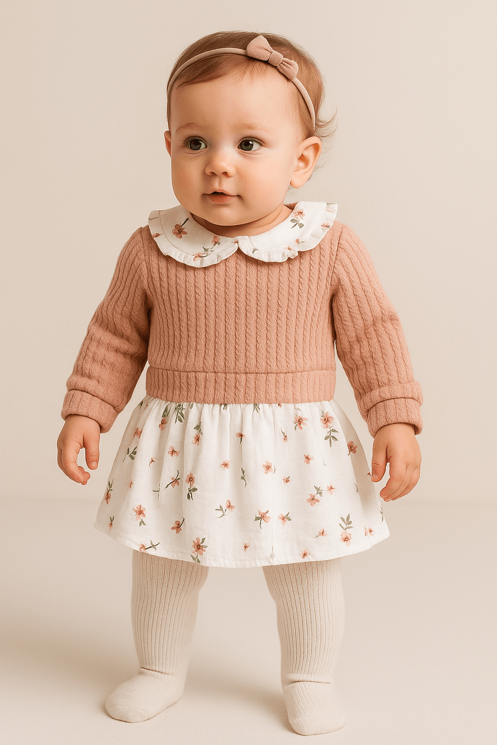 Kız Bebek Elbisesi – Çiçek Desenli Etek