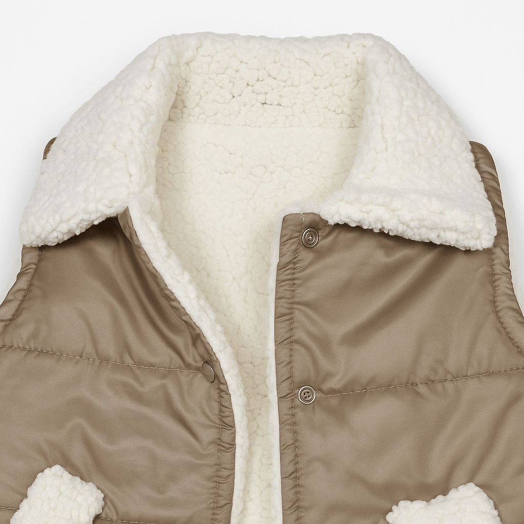 3’lü Erkek Bebek Takımı – Peluş Yelekli