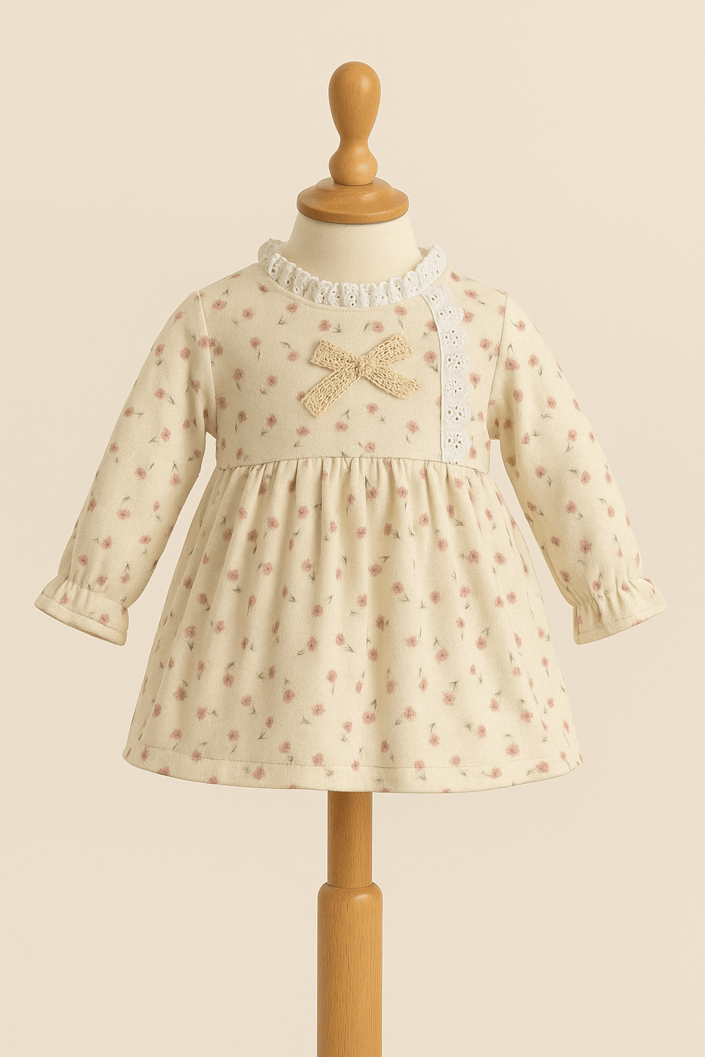 Kız Bebek Elbisesi - Krem