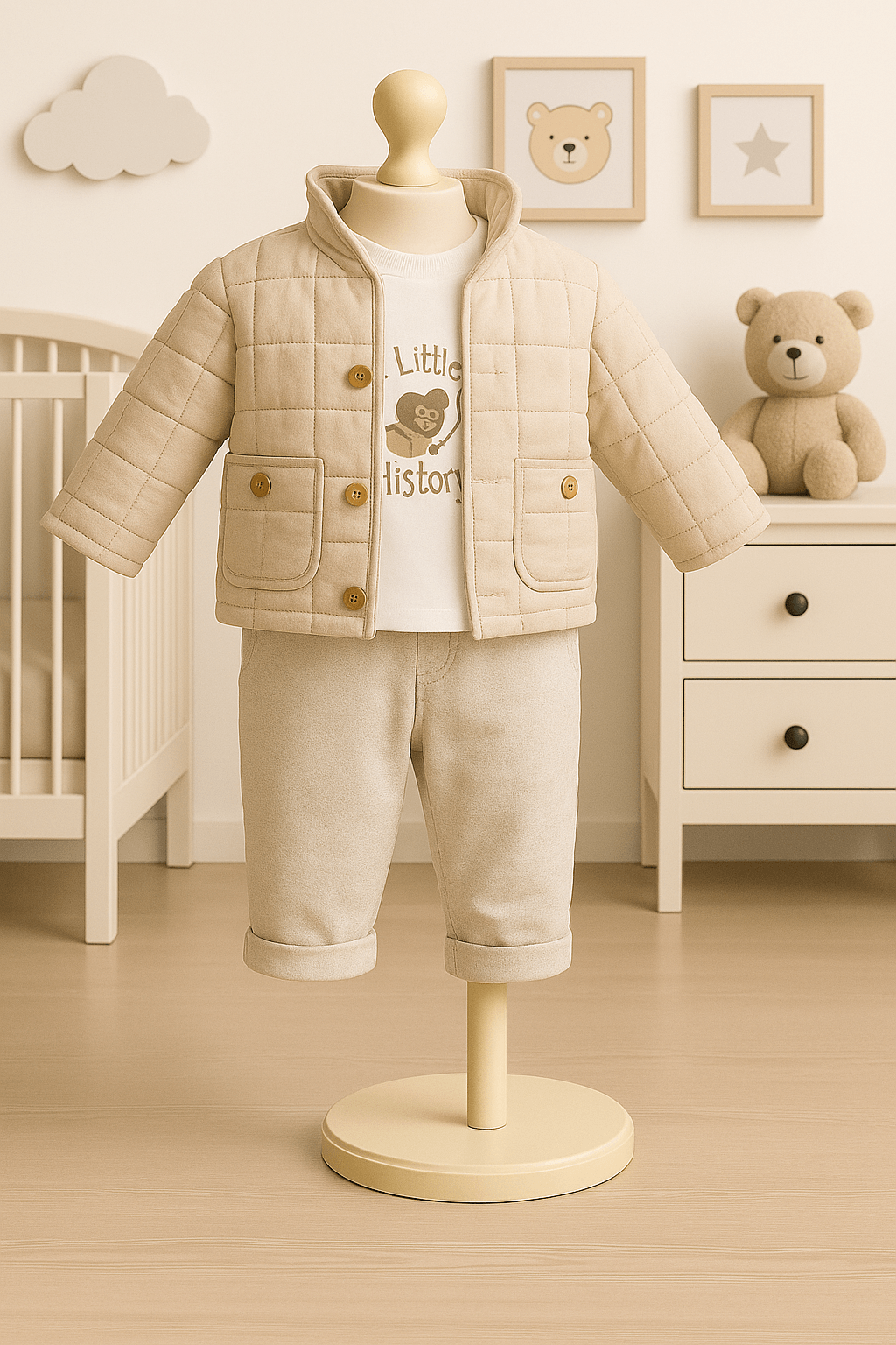 %100 Pamuk Bebek 3’lü Kışlık Takım