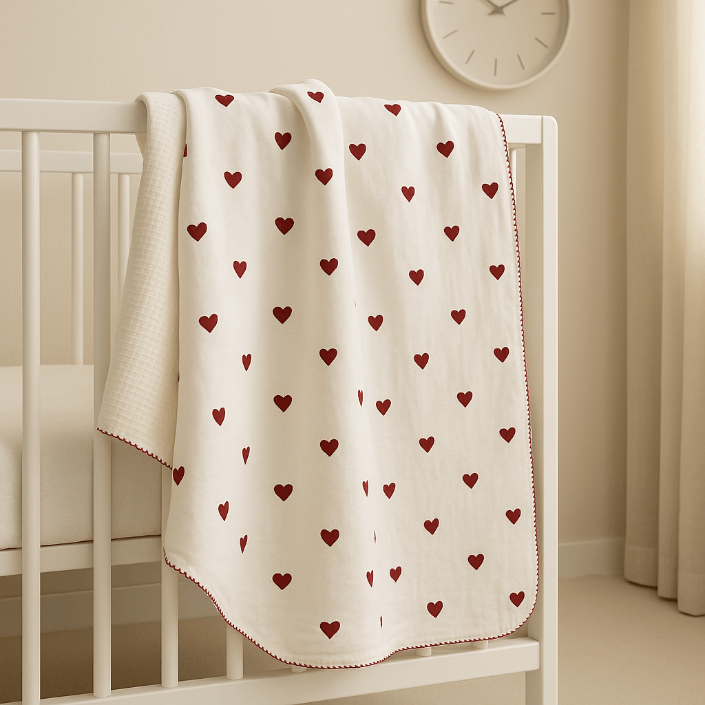 Çift Kat Müslin Pamuk Bebek Battaniyesi 