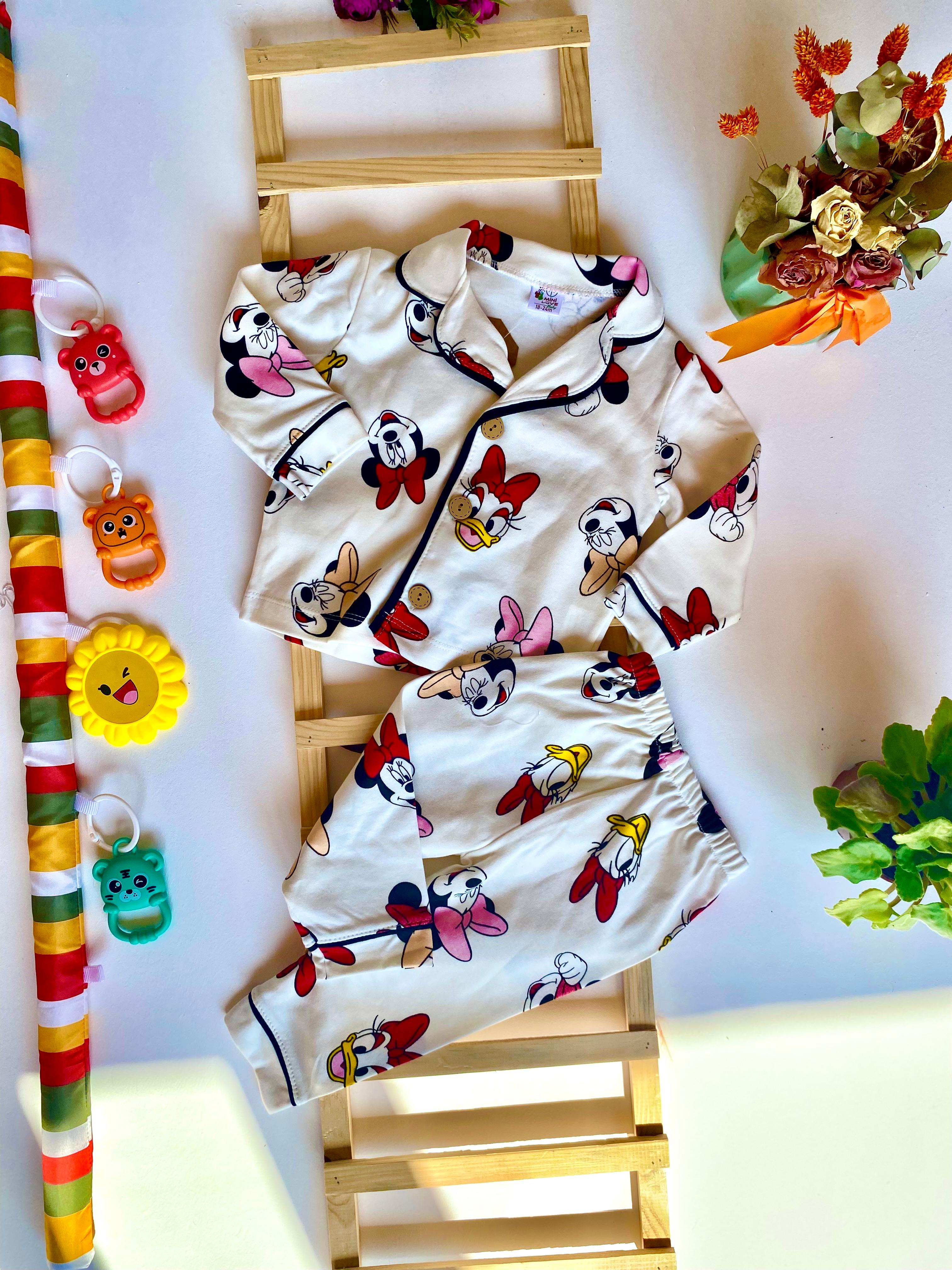 %100 Pamuk Lisanslı Baskılı Bebek Pijama Takımı