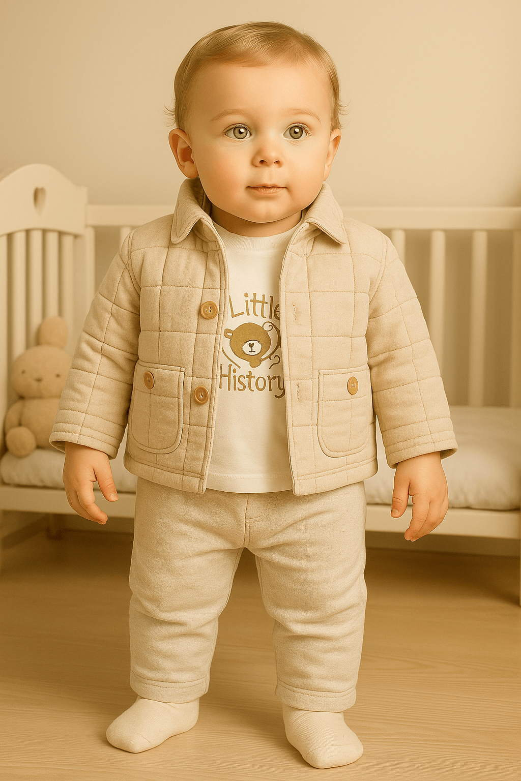 %100 Pamuk Bebek 3’lü Kışlık Takım