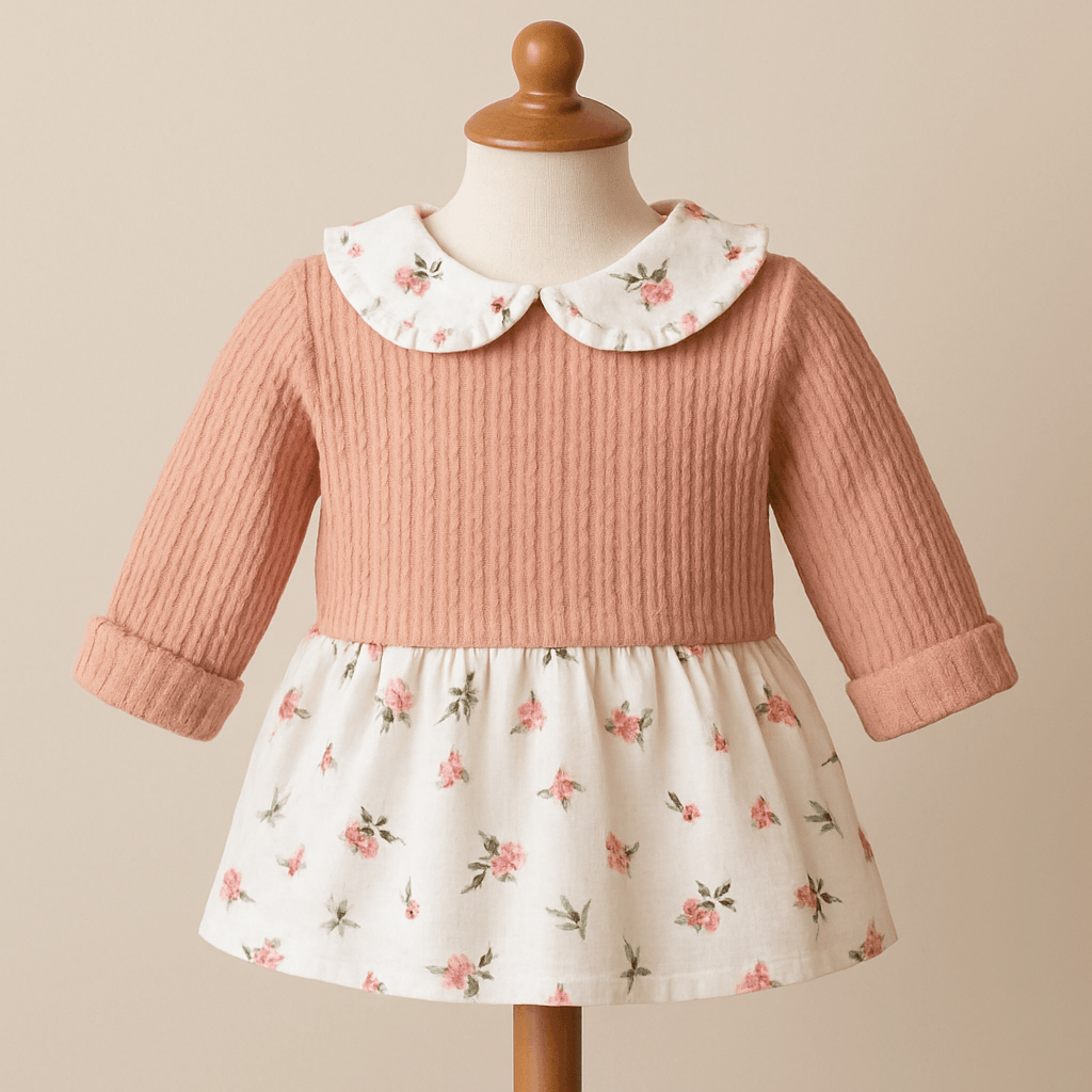 Kız Bebek Elbisesi – Çiçek Desenli Etek - Somun