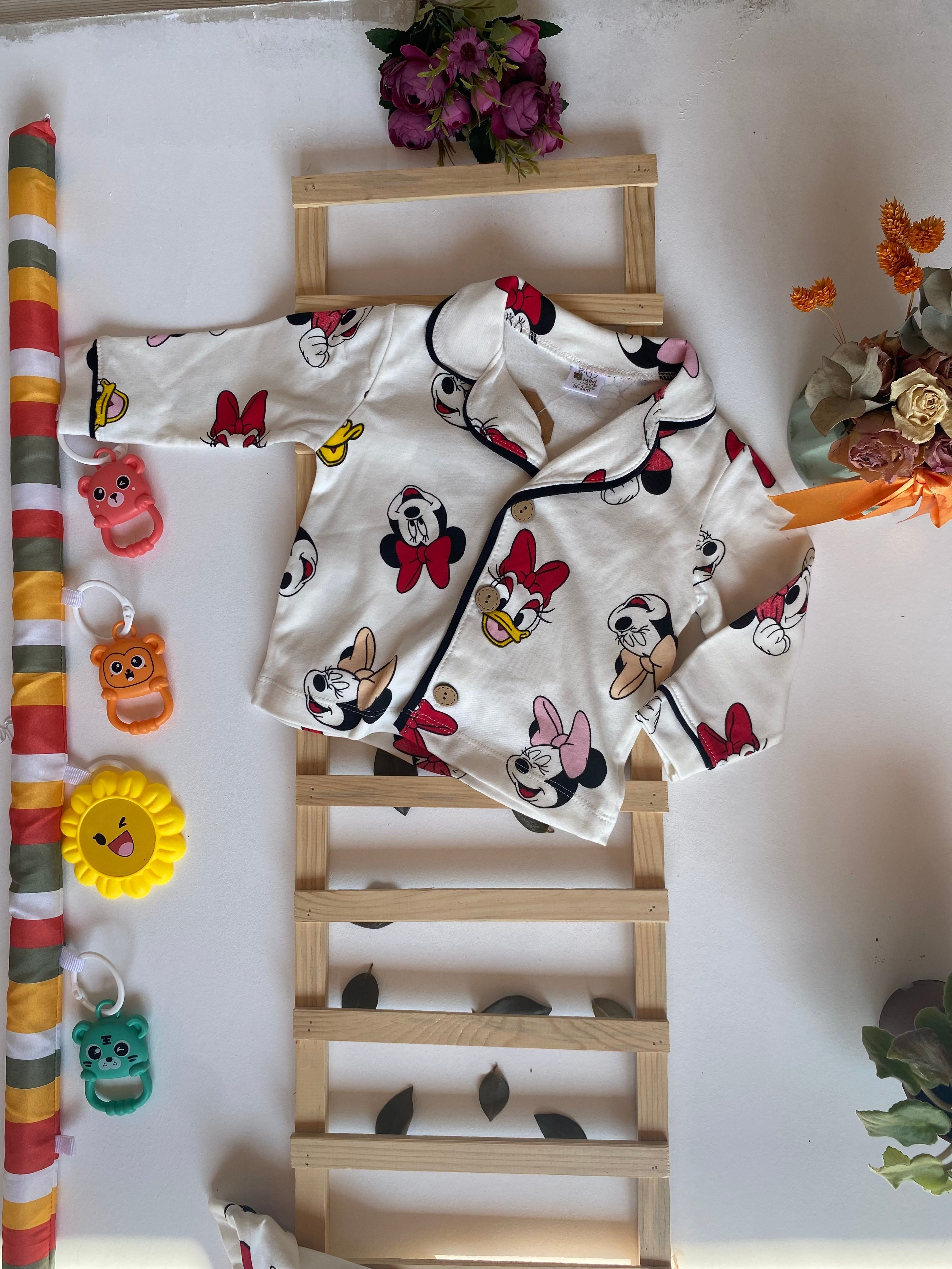 %100 Pamuk Lisanslı Baskılı Bebek Pijama Takımı