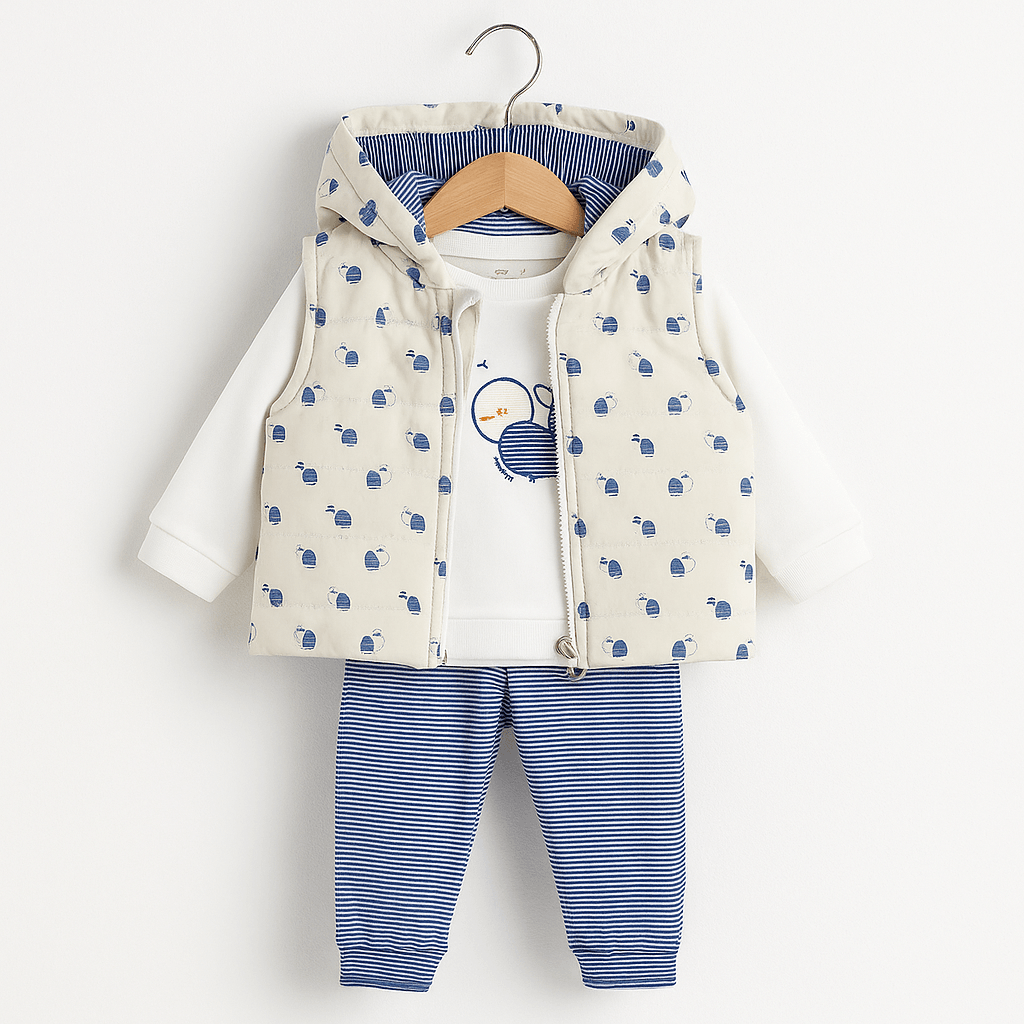 %100 Organik Pamuk 3’lü Bebek Takımı