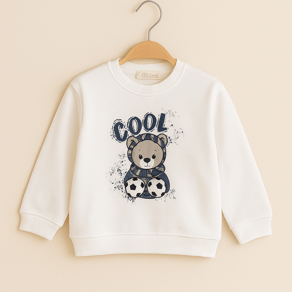 3’lü Erkek Bebek Takımı – Peluş Yelekli