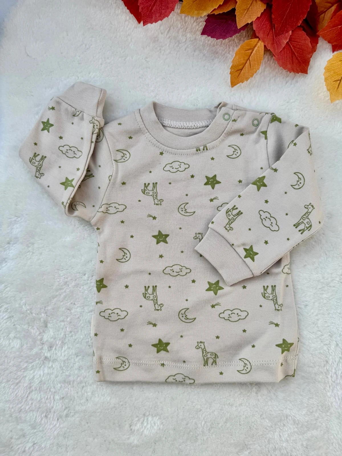 %100 Pamuk Badili Bebek Tulum Takımı