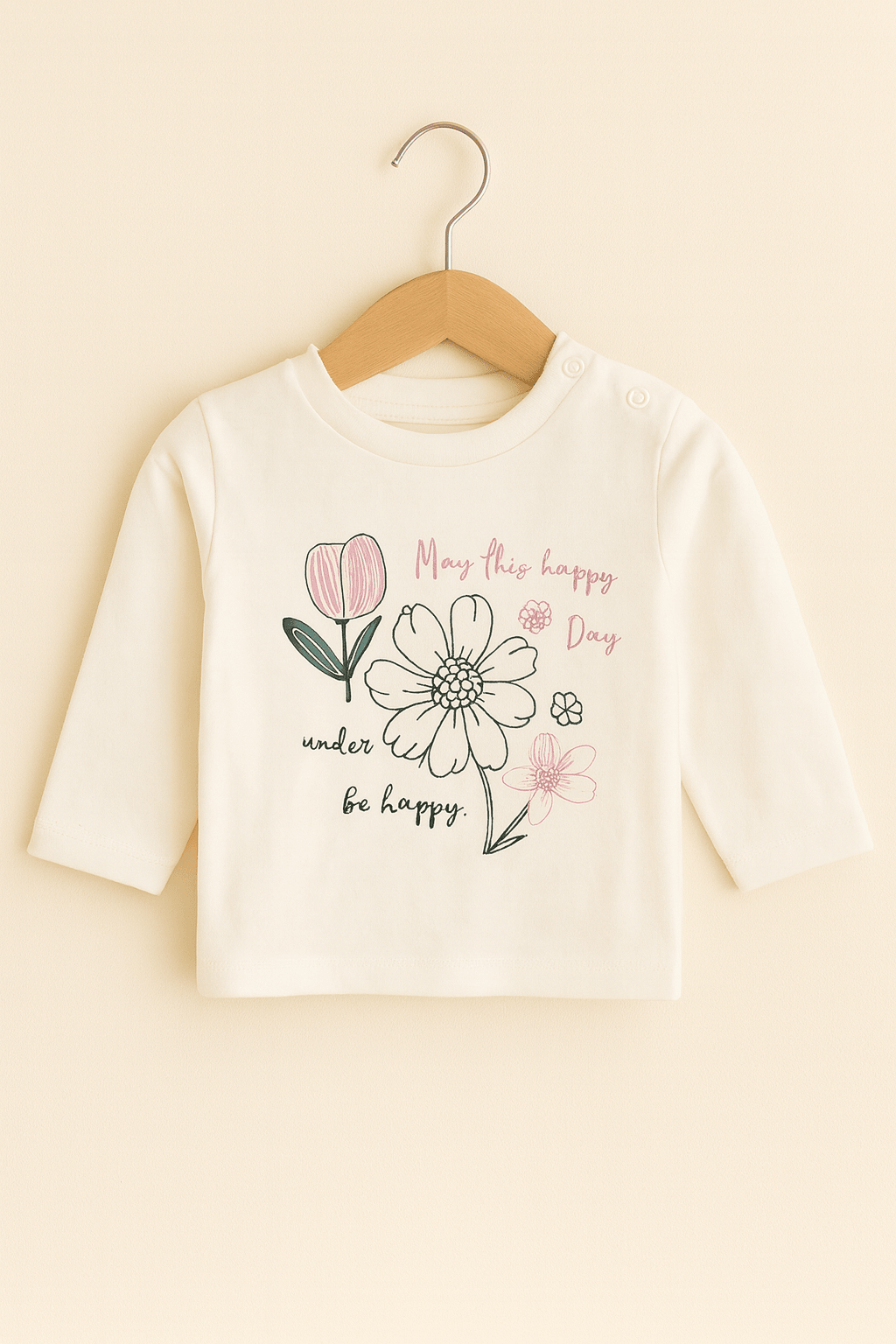 %100 Pamuk 3’lü Kışlık Kız Bebek Takımı