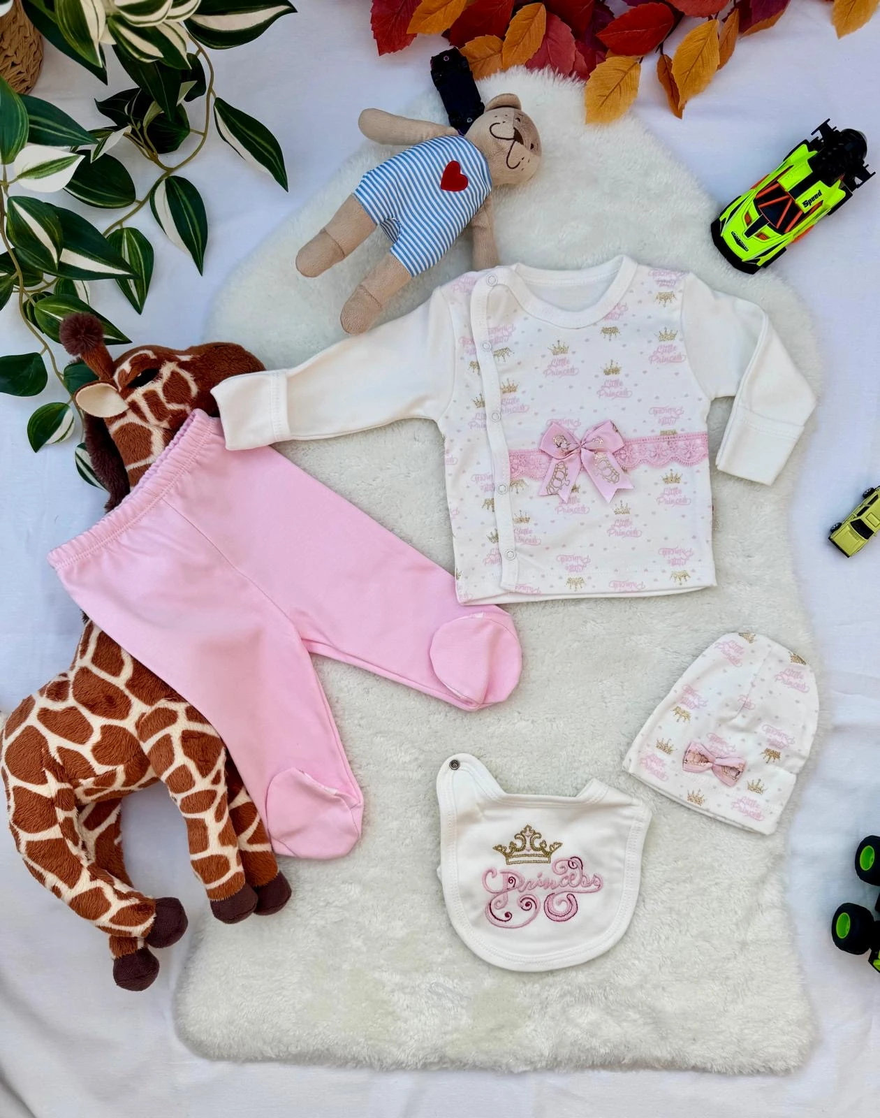 4’lü Yenidoğan Hastane Çıkış Seti - Pembe