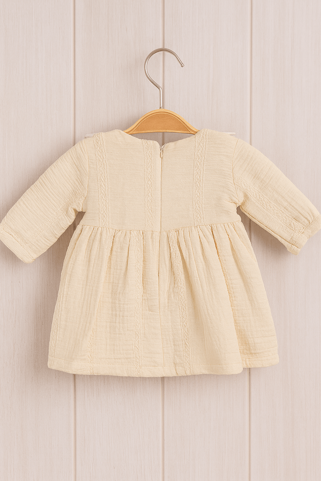 %100 Müslin Pamuk Kız Bebek Elbisesi