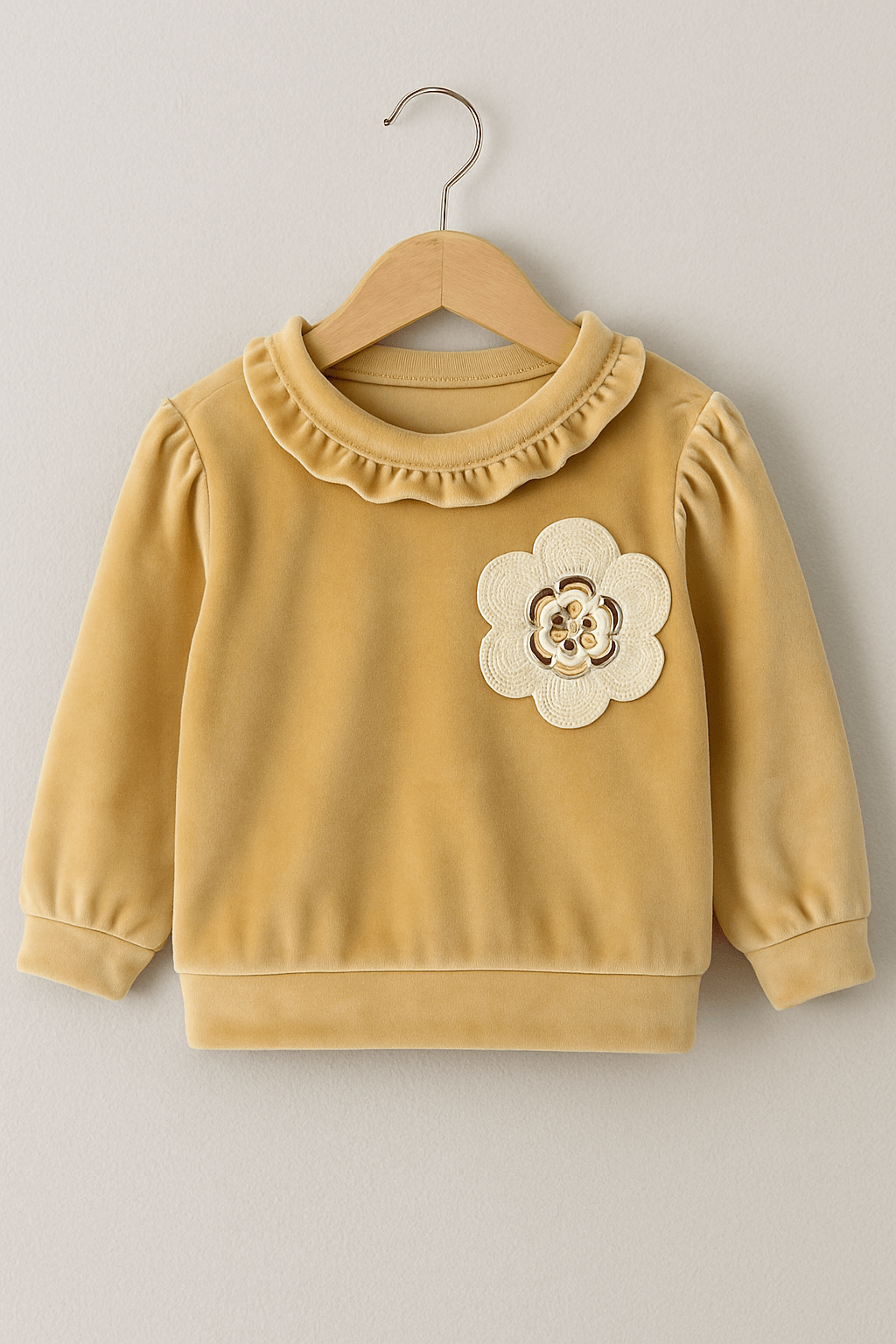 %100 Pamuk Kadife 2’li Kız Bebek Takımı