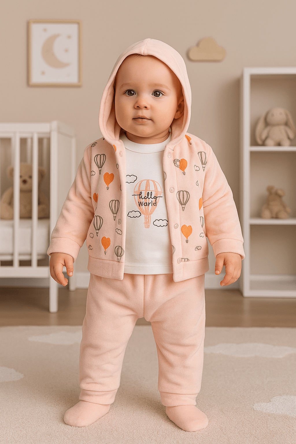 %100 Pamuk Unisex Bebek 3’lü Takım