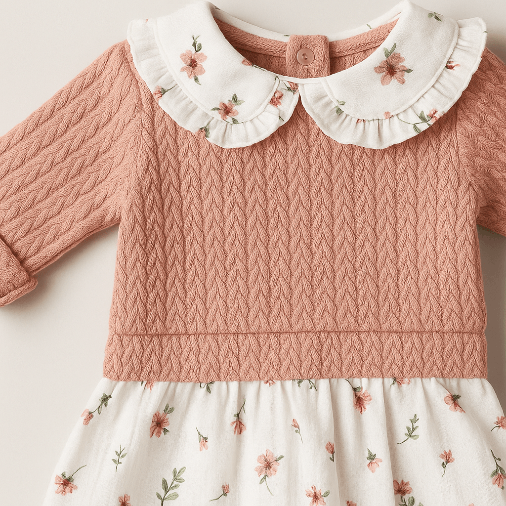 Kız Bebek Elbisesi – Çiçek Desenli Etek