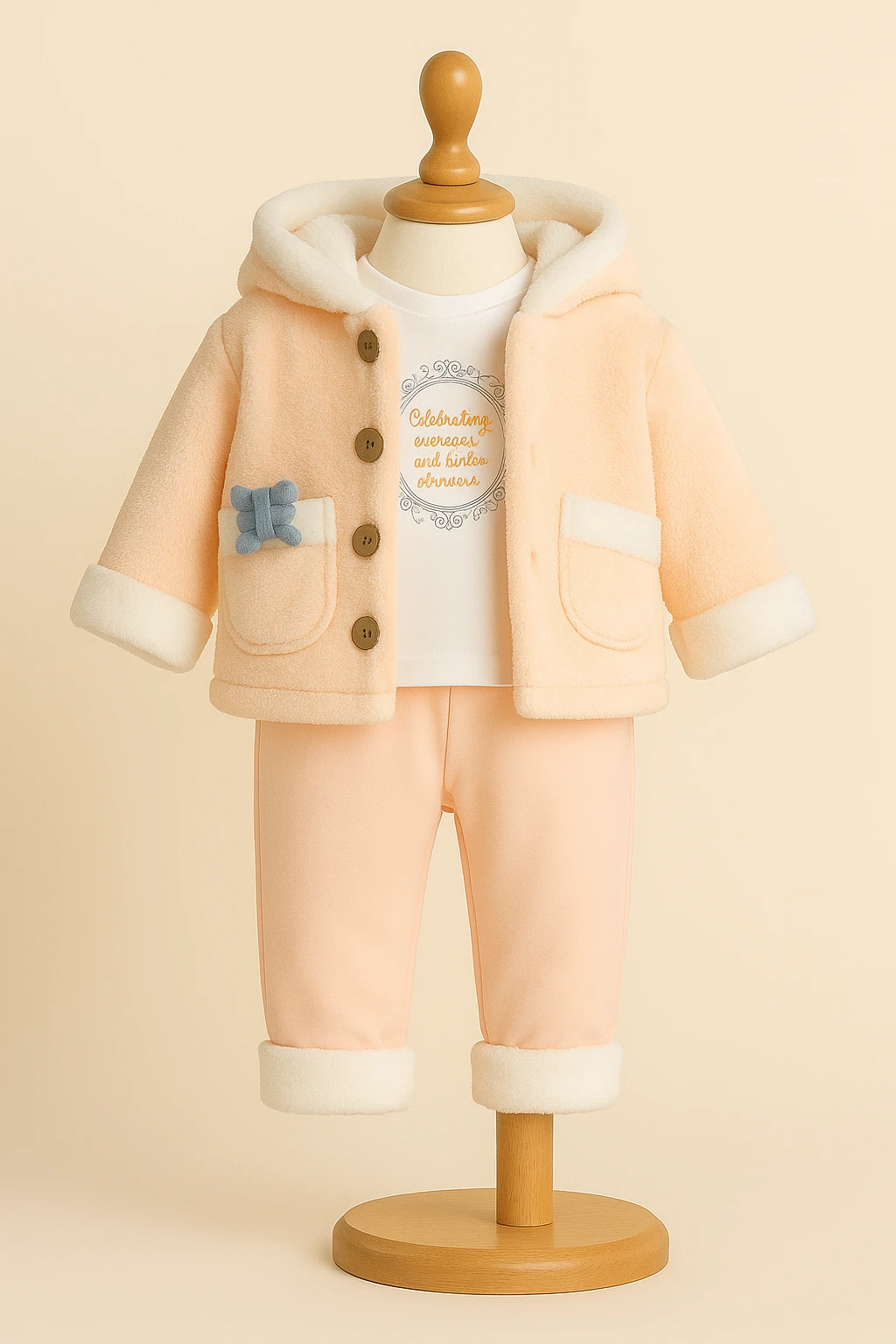 3’lü Kız Bebek Takımı – Pelüş - Somun