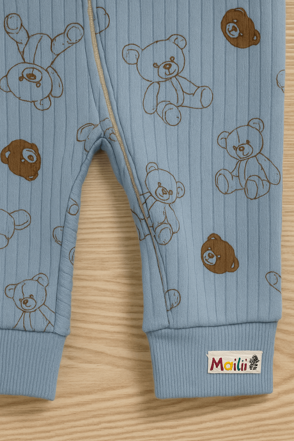 %100 Pamuk Fermuarlı Tulum