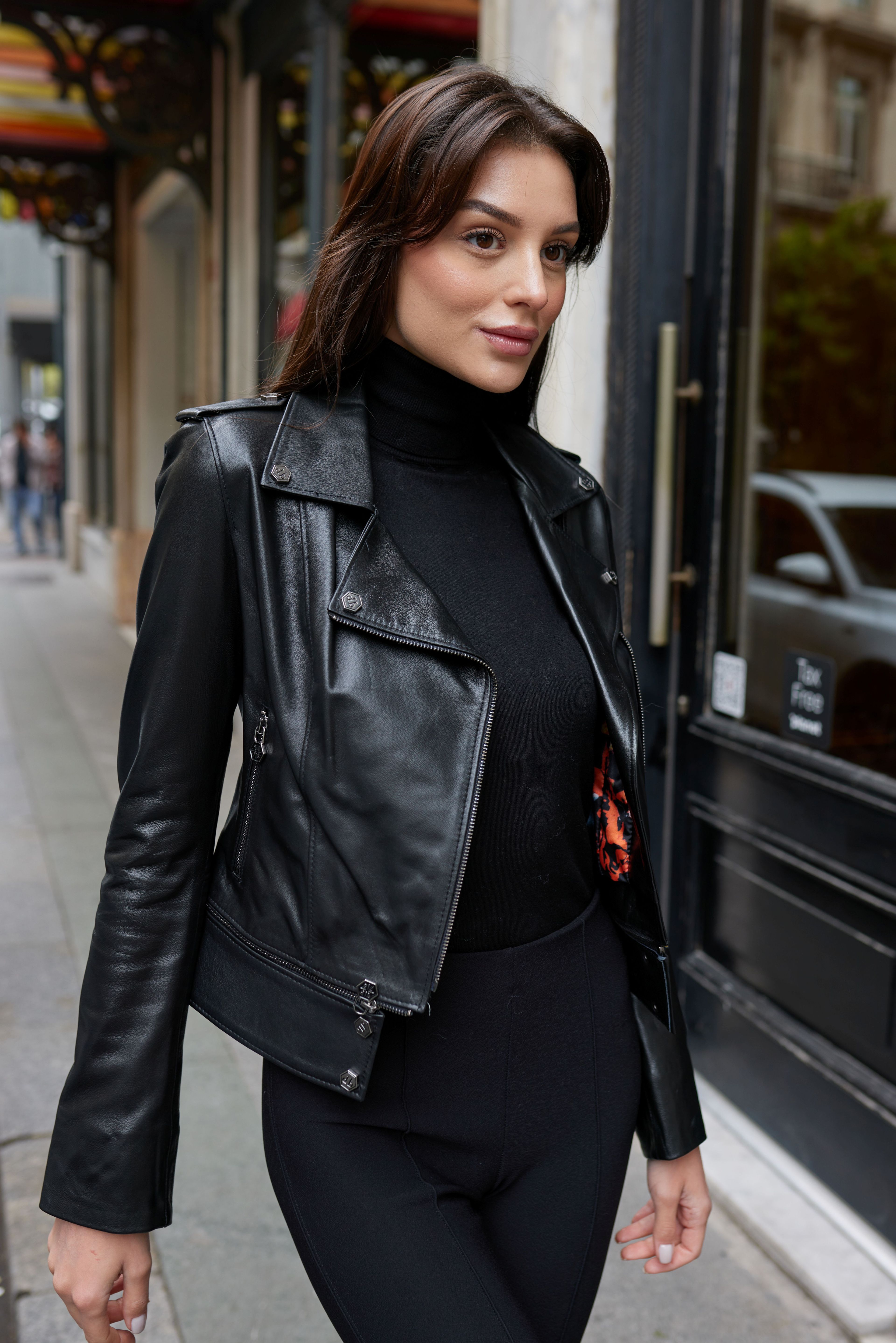 Hakiki Deri Biker Deri Ceket