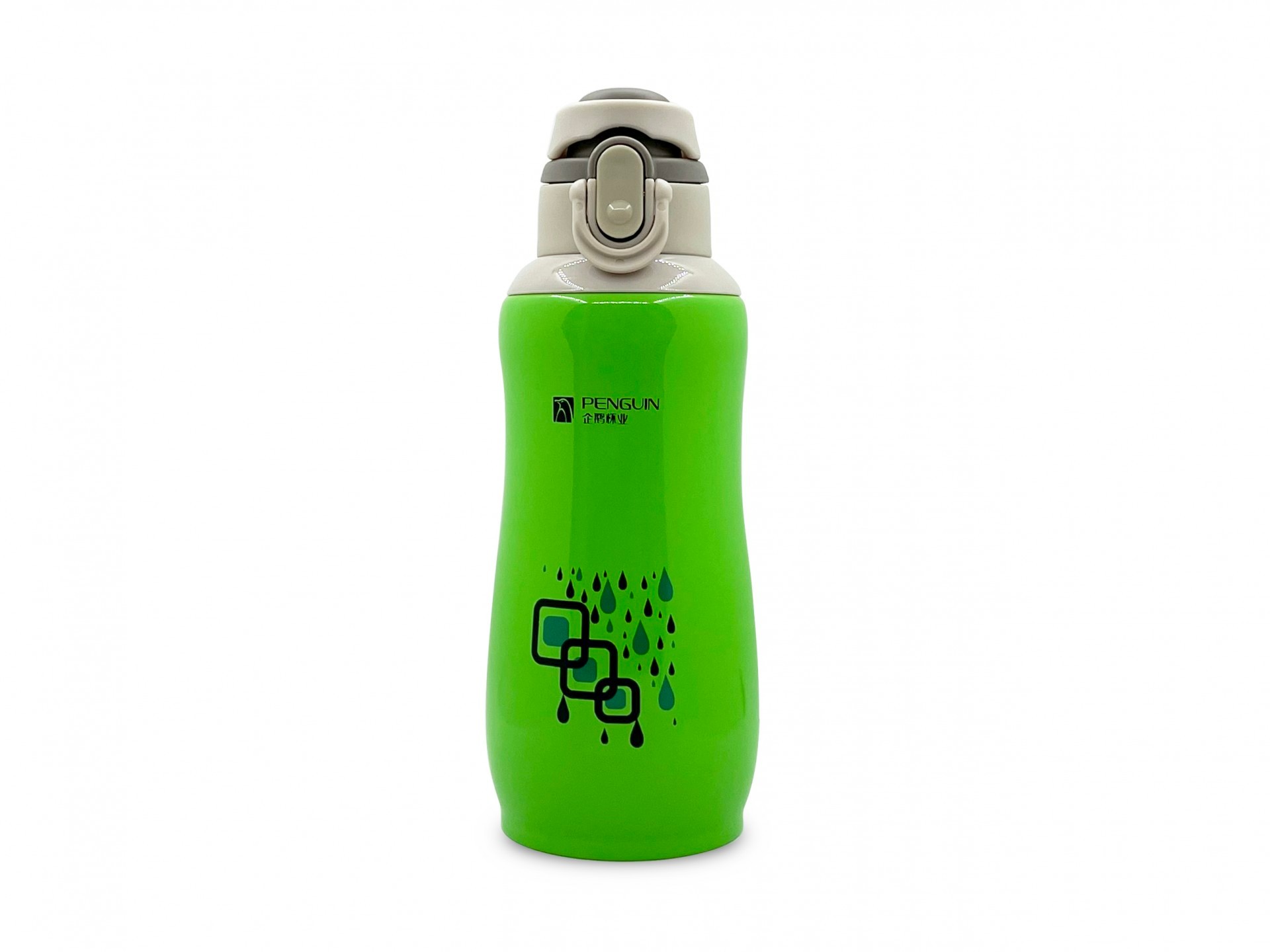 Sema Baby Penguen Kilitli Paslanmaz Çelik Bebek Termosu 600 Ml - Yeşil