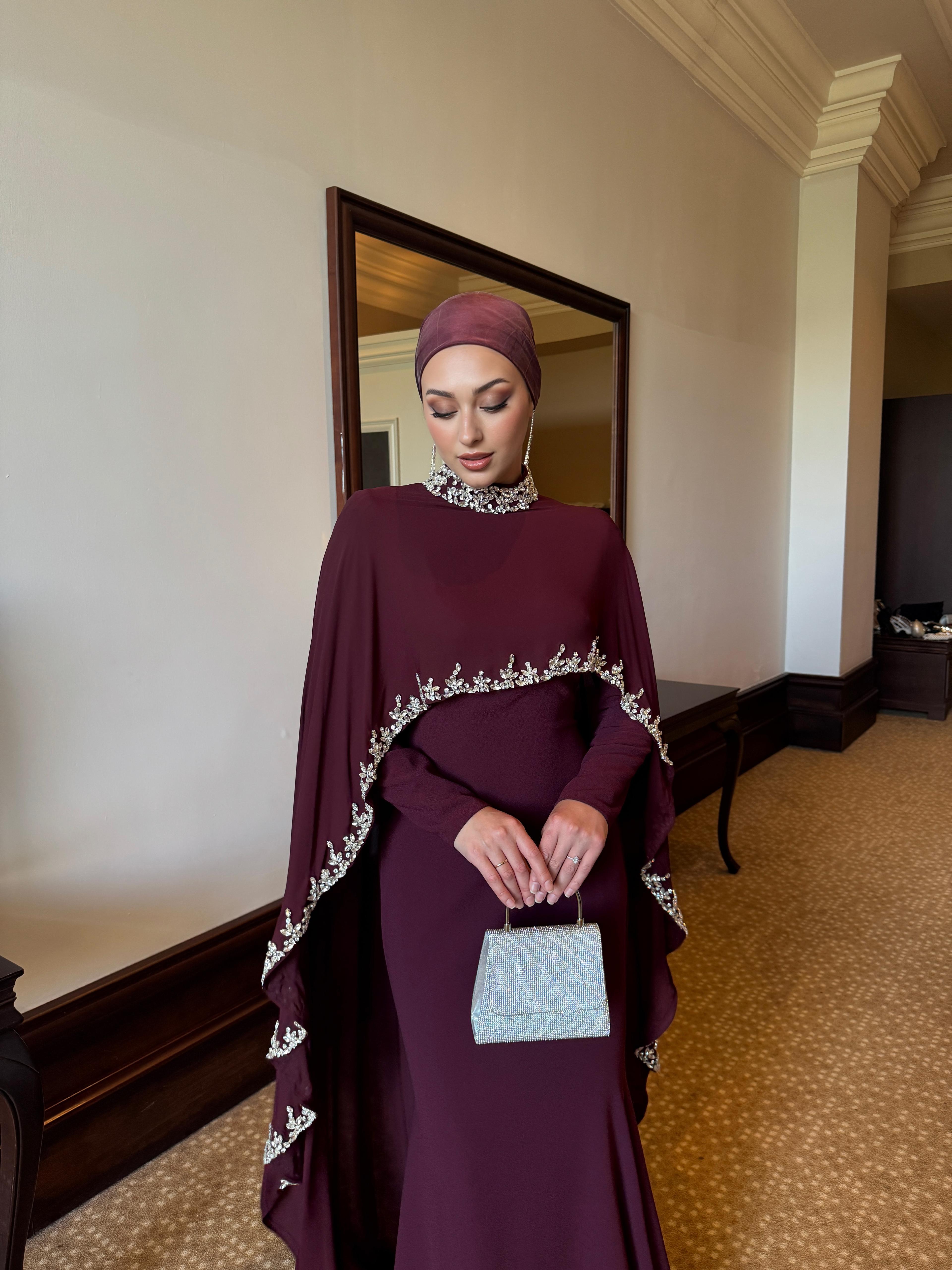 Diva Abiye Elbise - Bordo