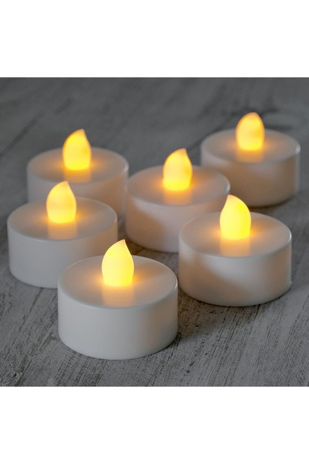 Pilli LED Tealight Mum (İKİ ADET)