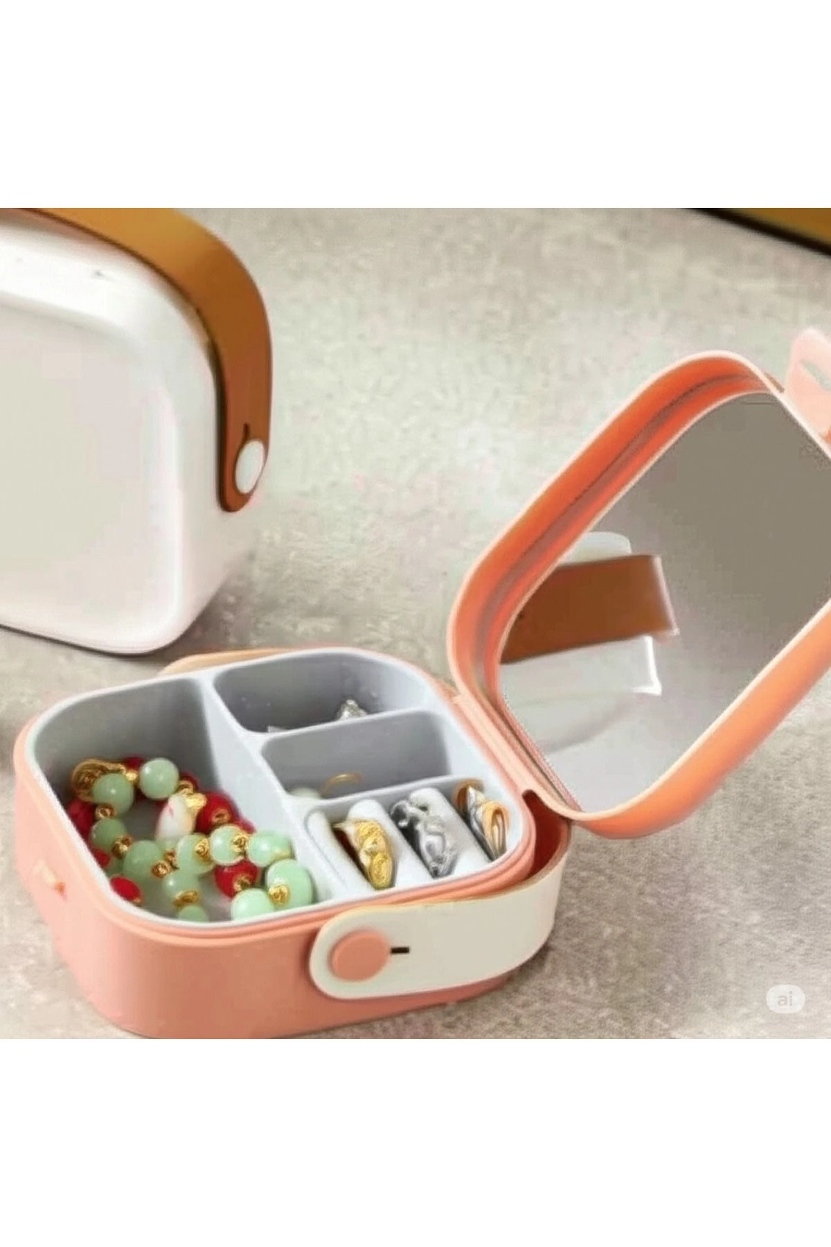 Aynalı Makyaj Kutusu Çanta Boy