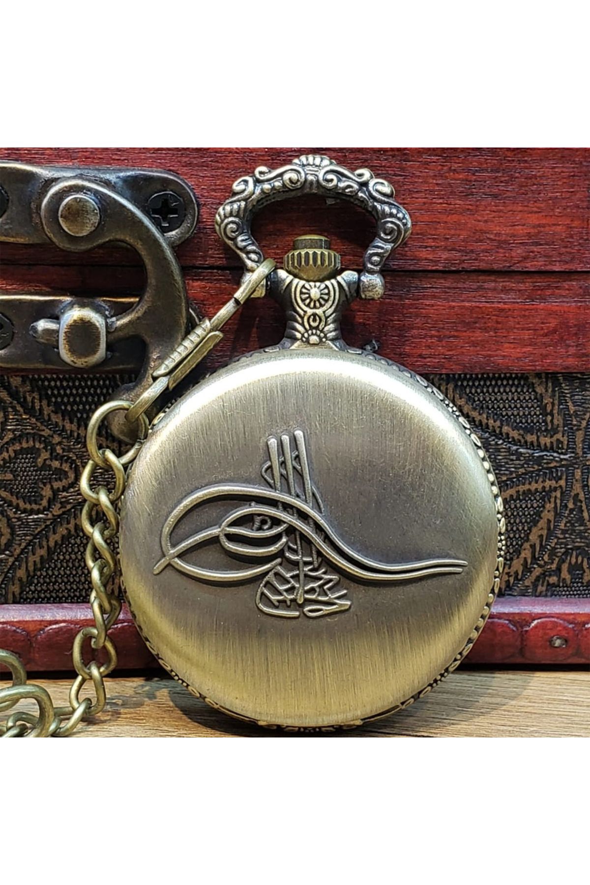 Osmanlı Tuğralı Antika Köstekli Cep Saati