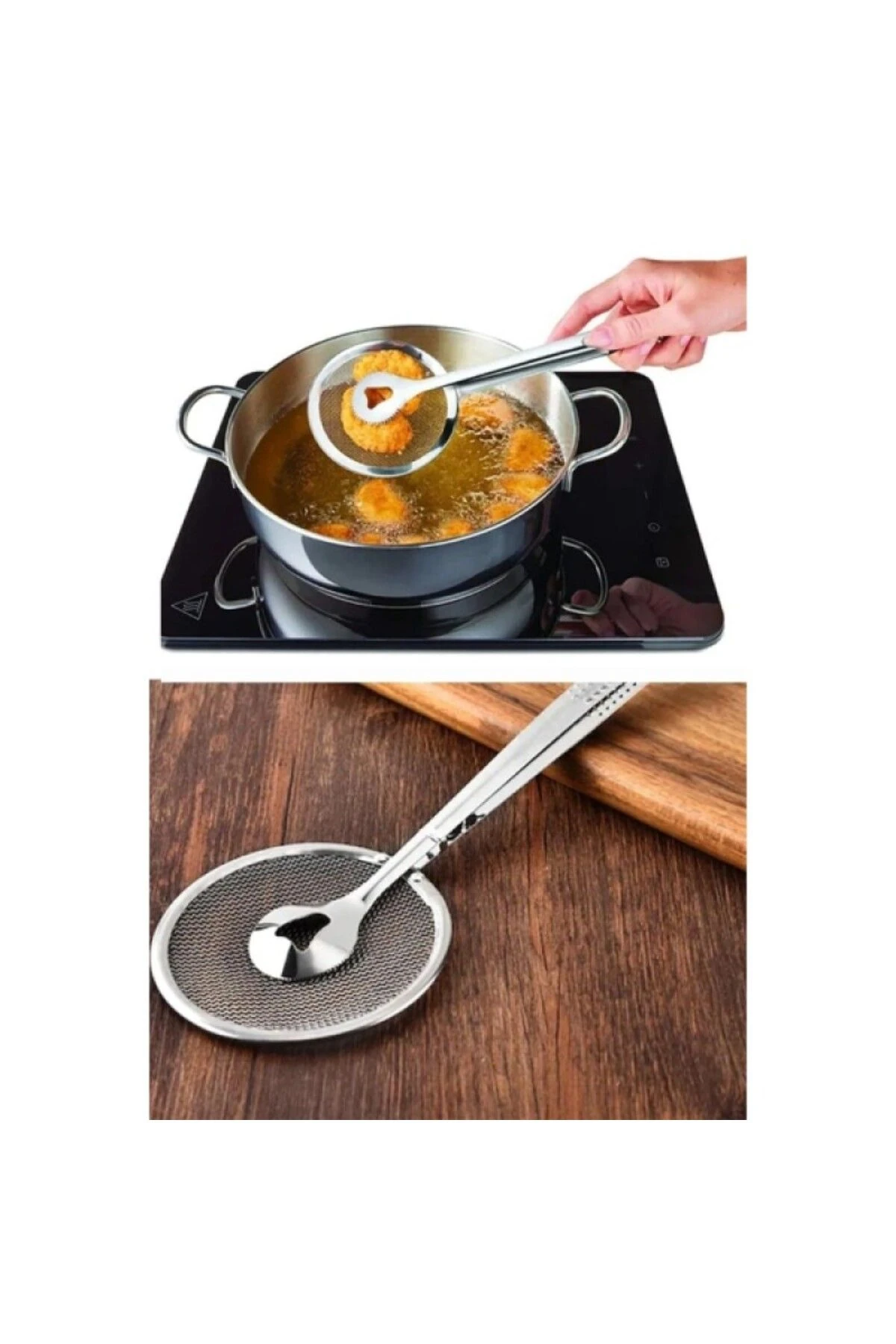 Süzgeçli Kevgirli Haşlama Kızartma Maşası