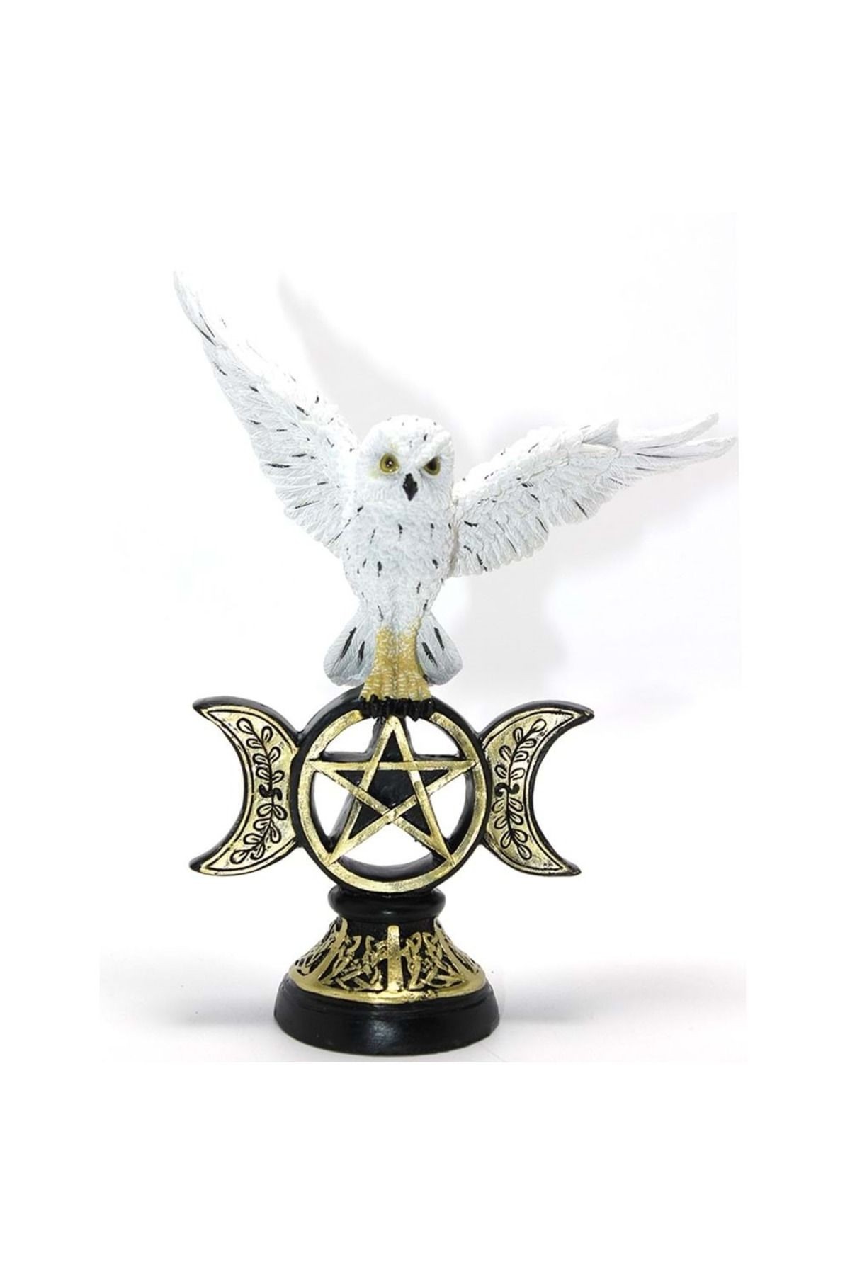 Pentagram Üzerinde Baykuş Figürü – 18x10x24 cm