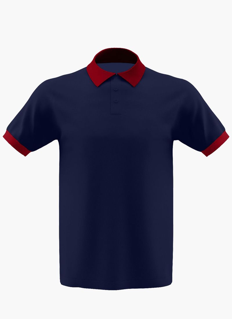Lacivert Polo Yaka Kısa Kol