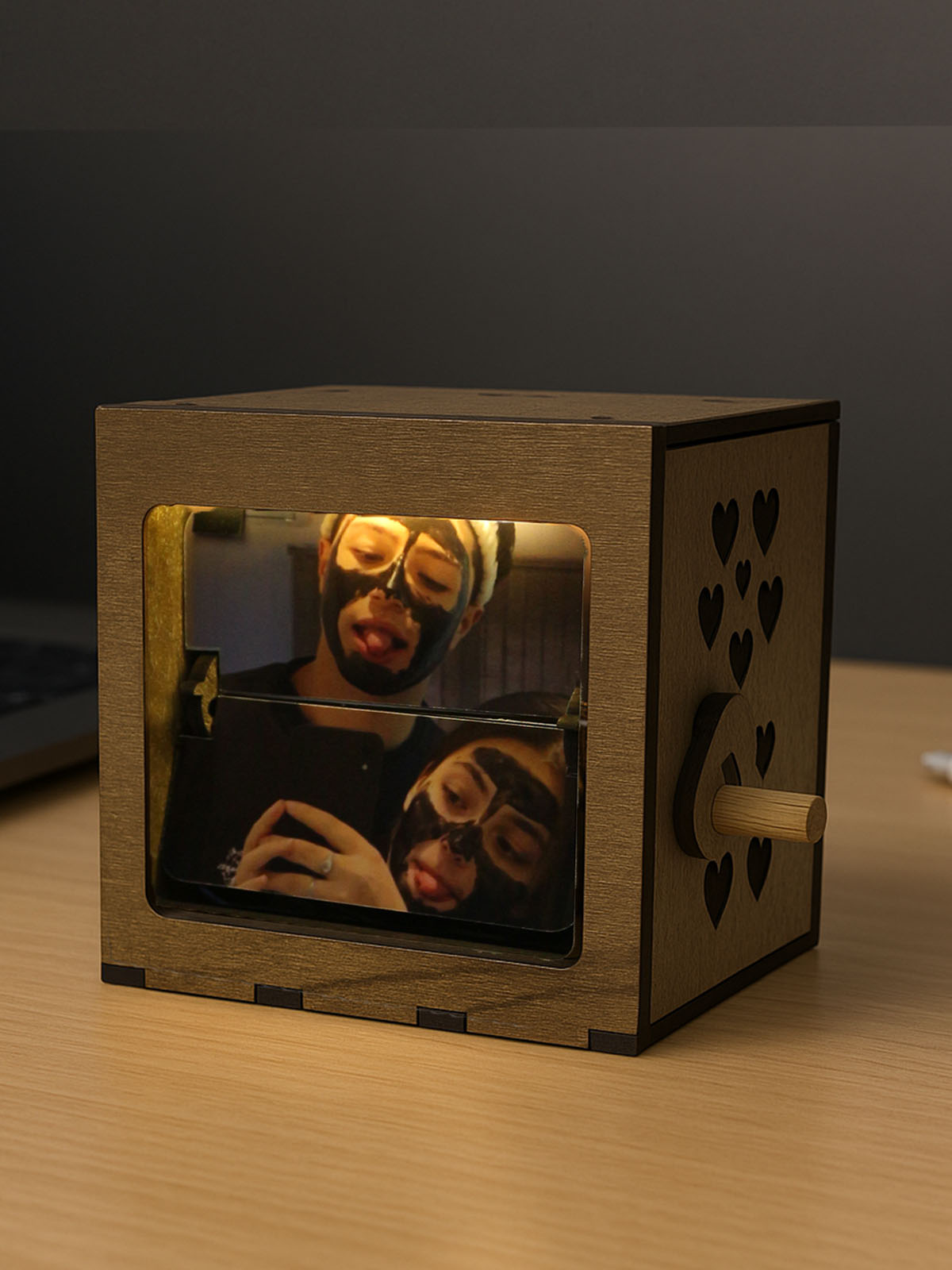 Kişiye Özel Işıklı Fotoğraflı Anı Kutusu - Memory Box 