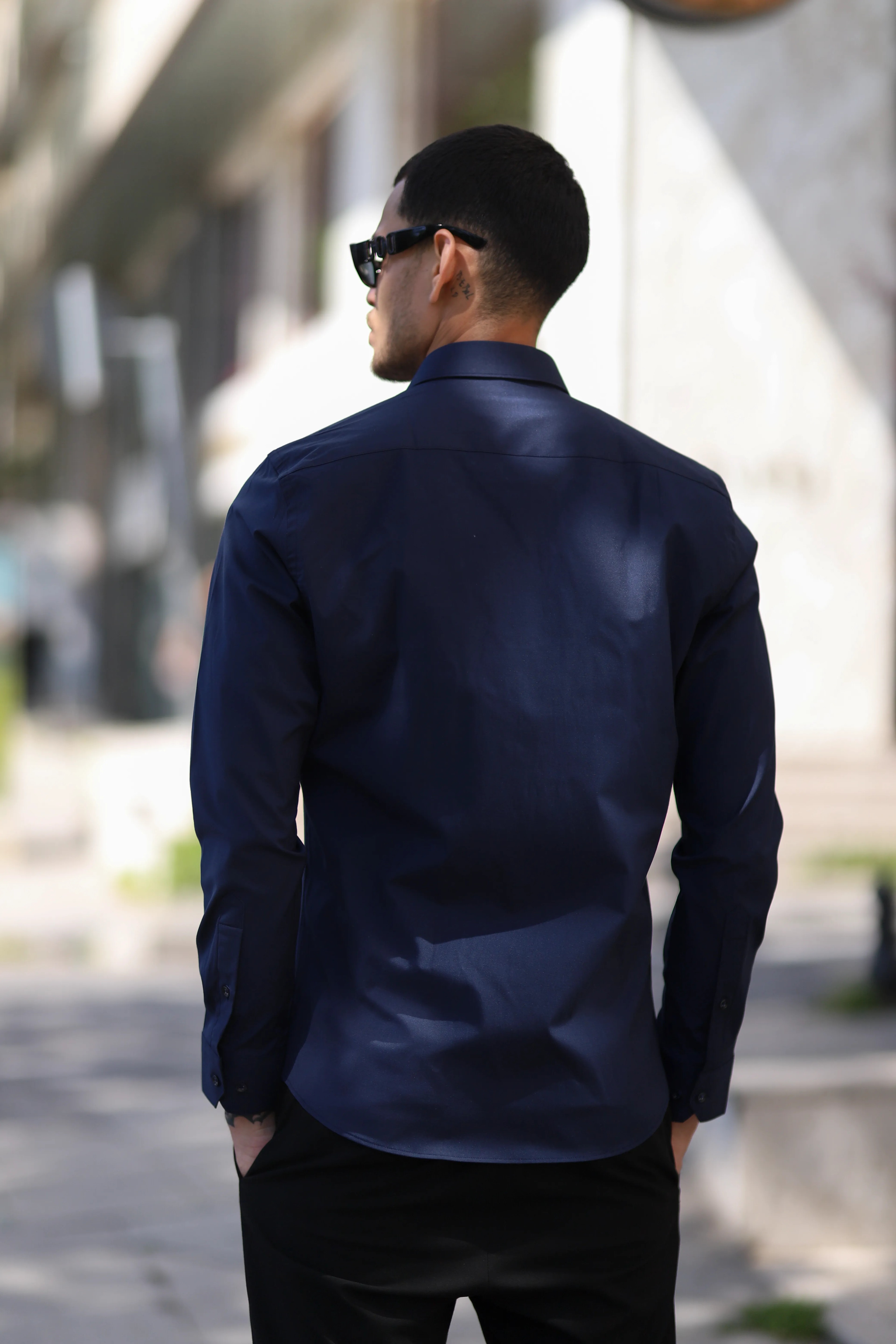 Slim Fit Likra Gömlek