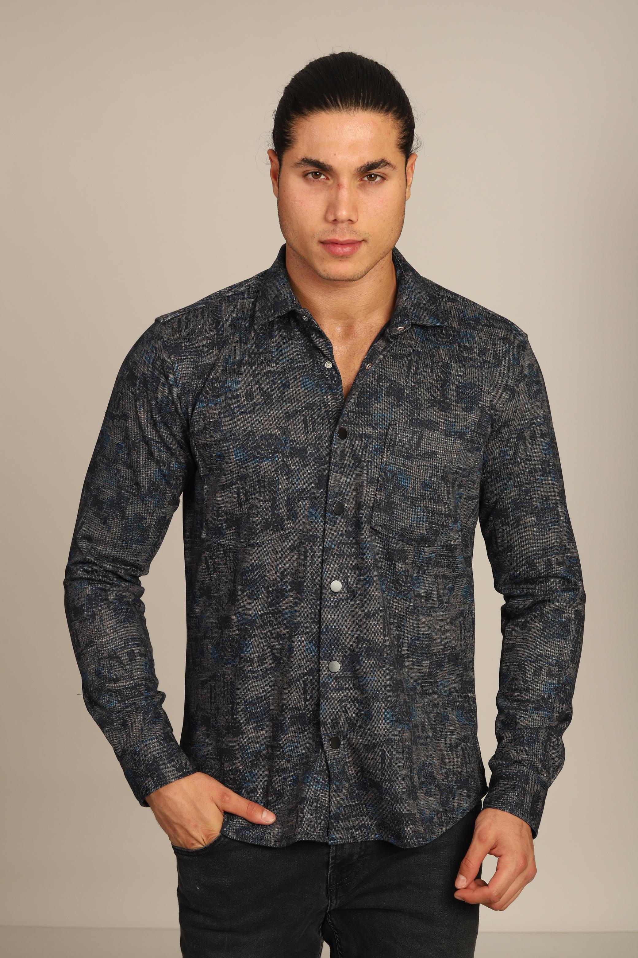 Slim Fit Çıtçıtlı Trikotaj
