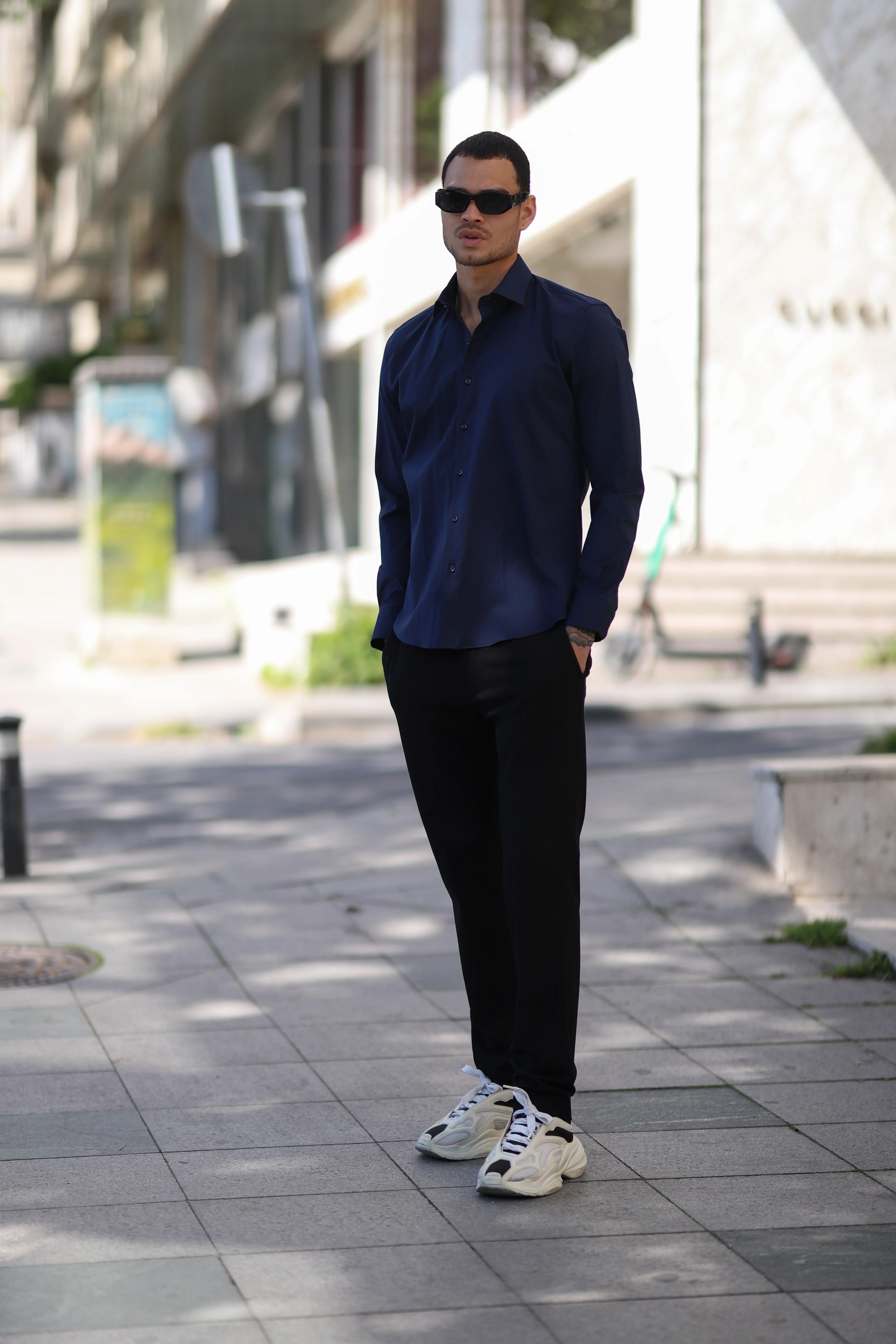 Slim Fit Likra Gömlek