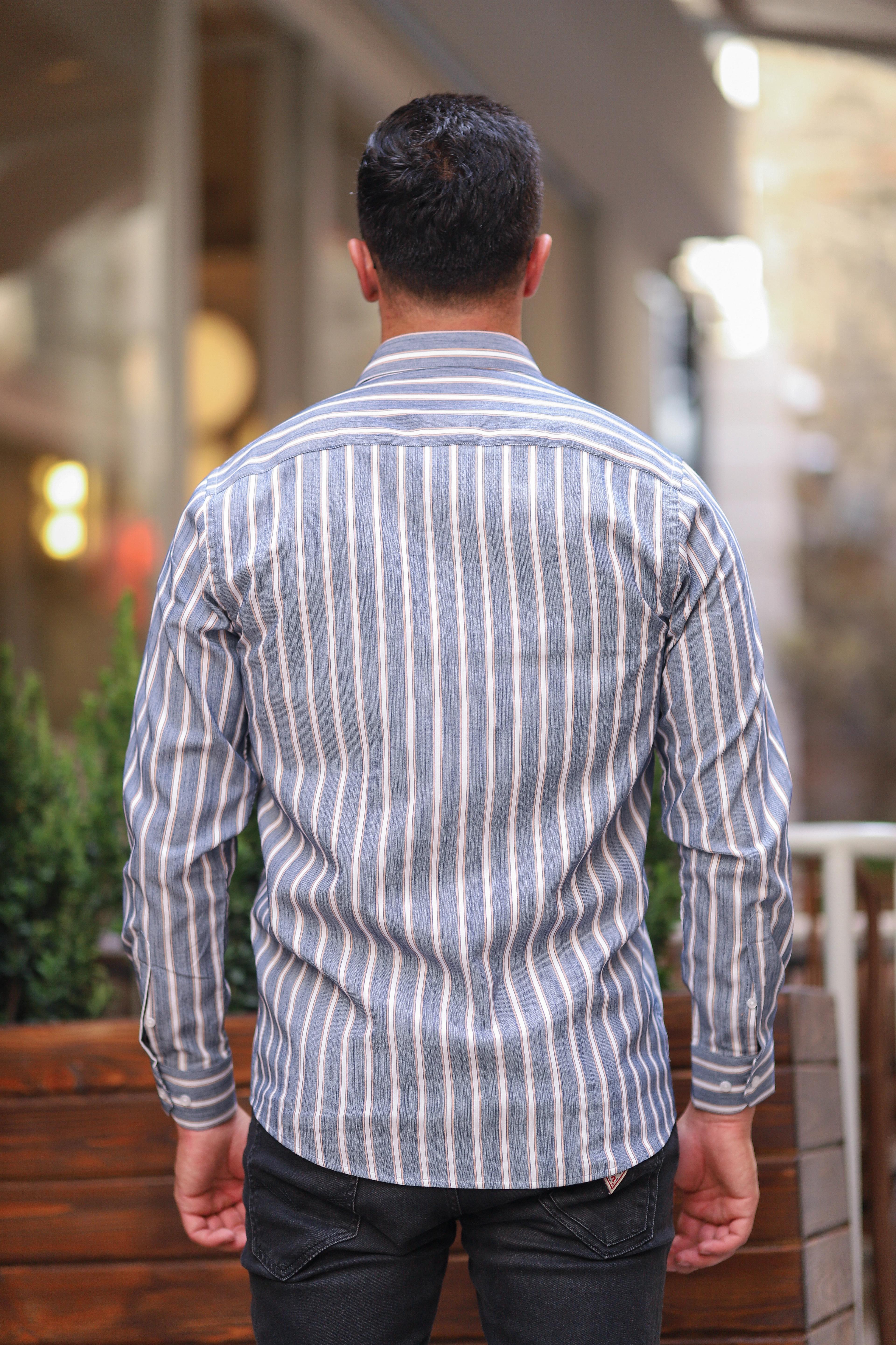 Regular Fit Elit Çizgili Gömlek