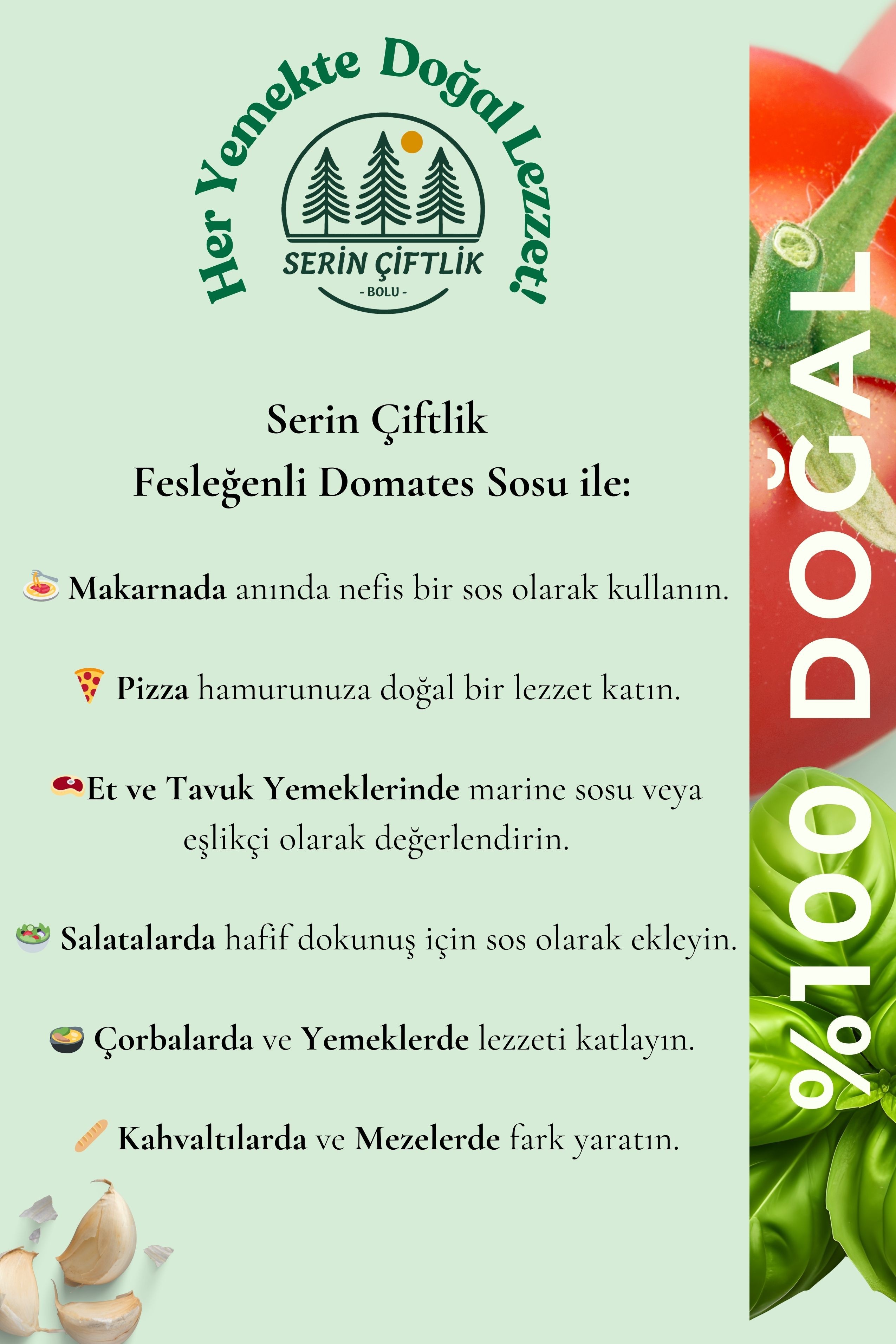 Fesleğenli Domates Sosu