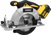 AKÜLÜ DAİRE TESTERE KÖMÜRSÜZ 165MM 2x4 Ah AKÜ RTRMAX X-LION