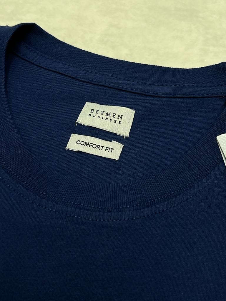 Classic Mini Logo Navy Blue Basic T-shirt