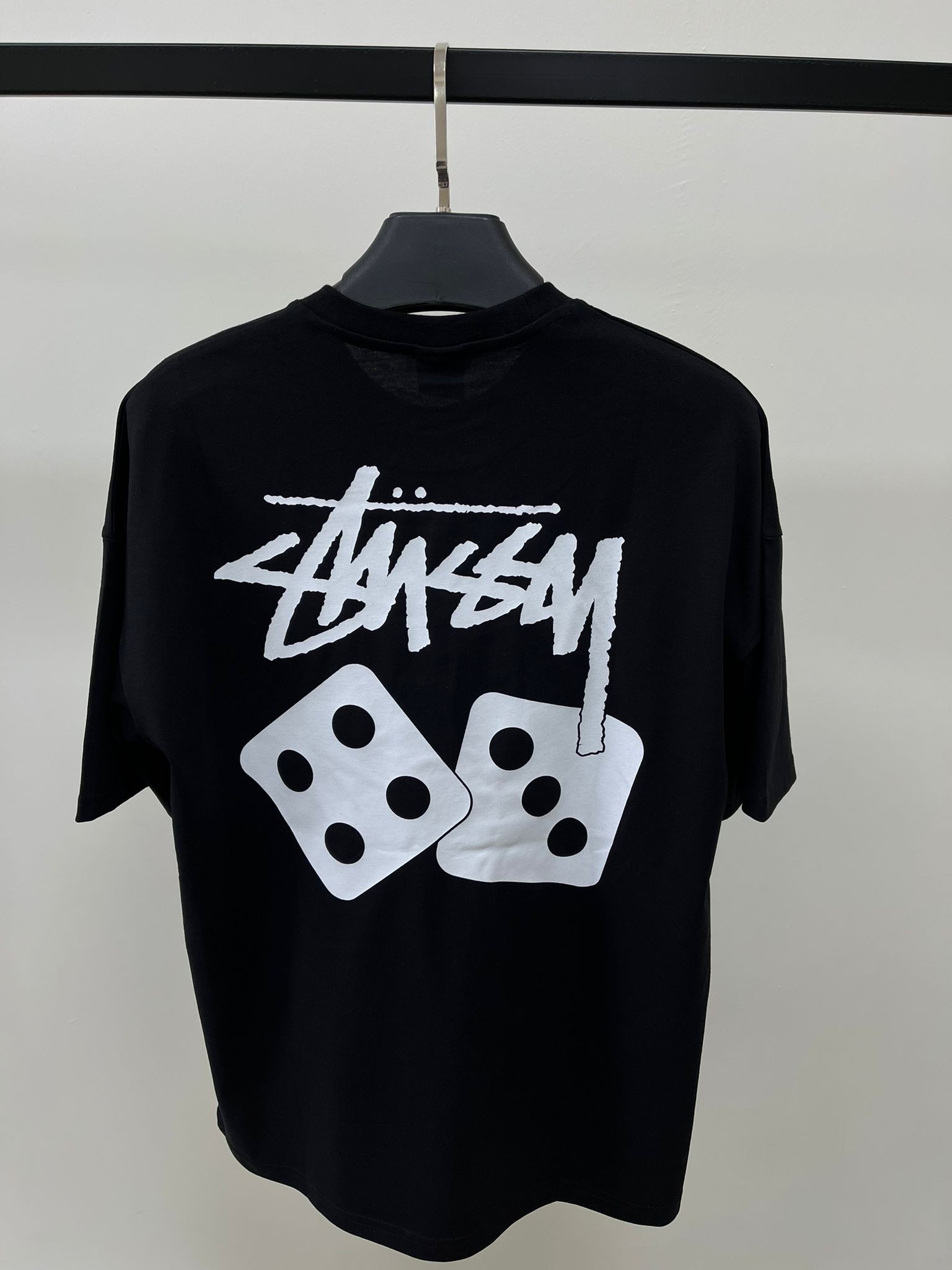 Stussy Dice Pig. Dyed Tee Oversize Black T-shirt