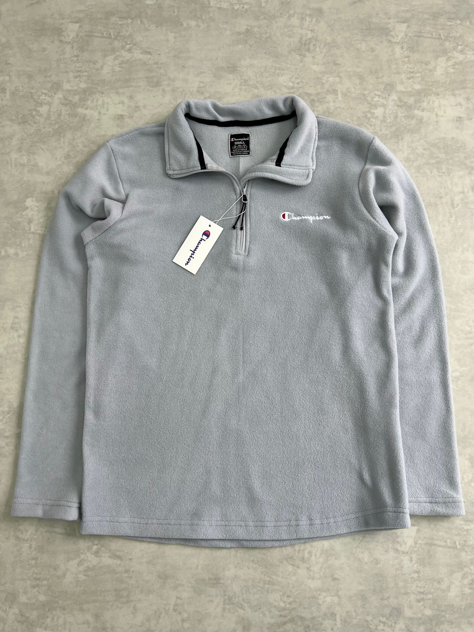 Yeni Sezon Yarım Fermuarlı Gray Polar Sweatshirt