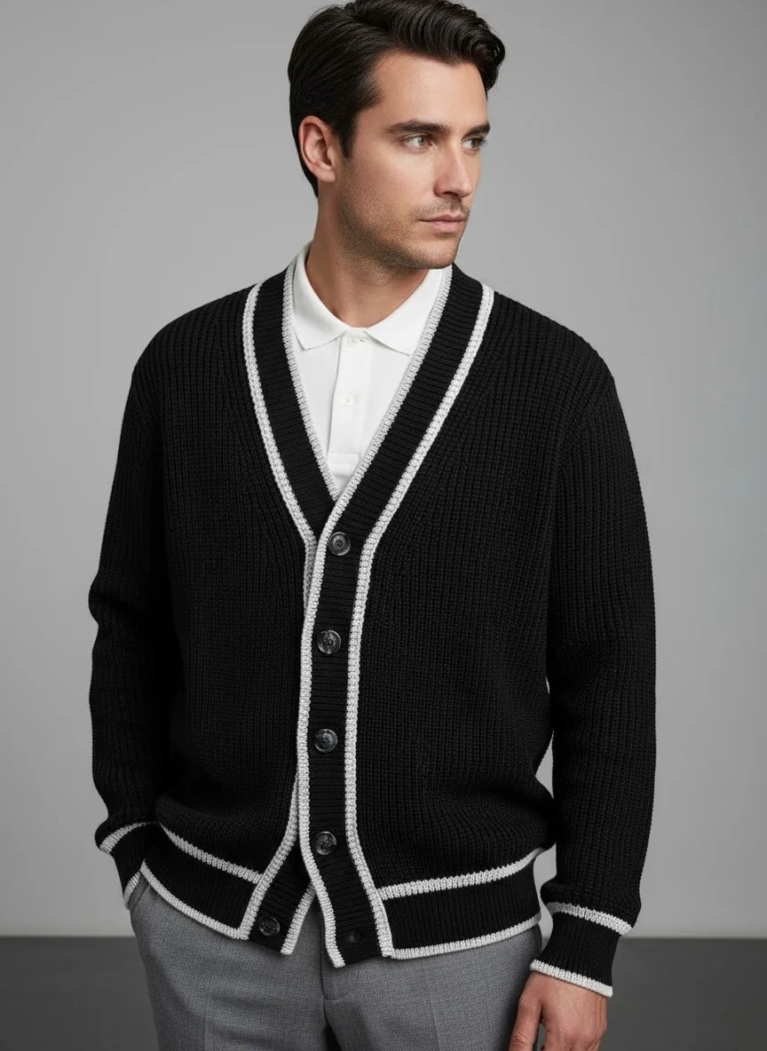 Yeni Sezon Özel Yün Örgü Düğmeli  Hırka