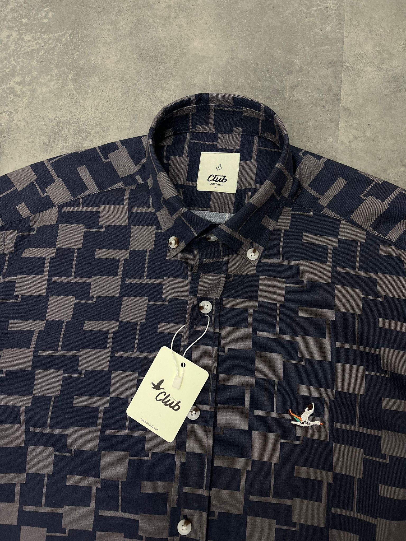 Yeni Sezon Oxford Kareli Desenli Black/Antrasit  Gömlek