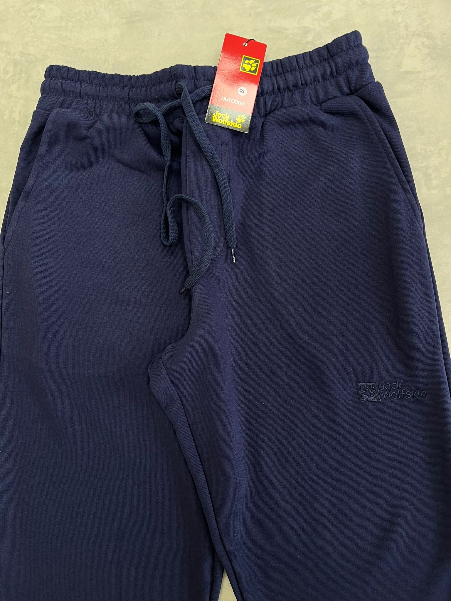 Nakış Logo Regular Şardonsuz Navy Blue Eşofman Altı