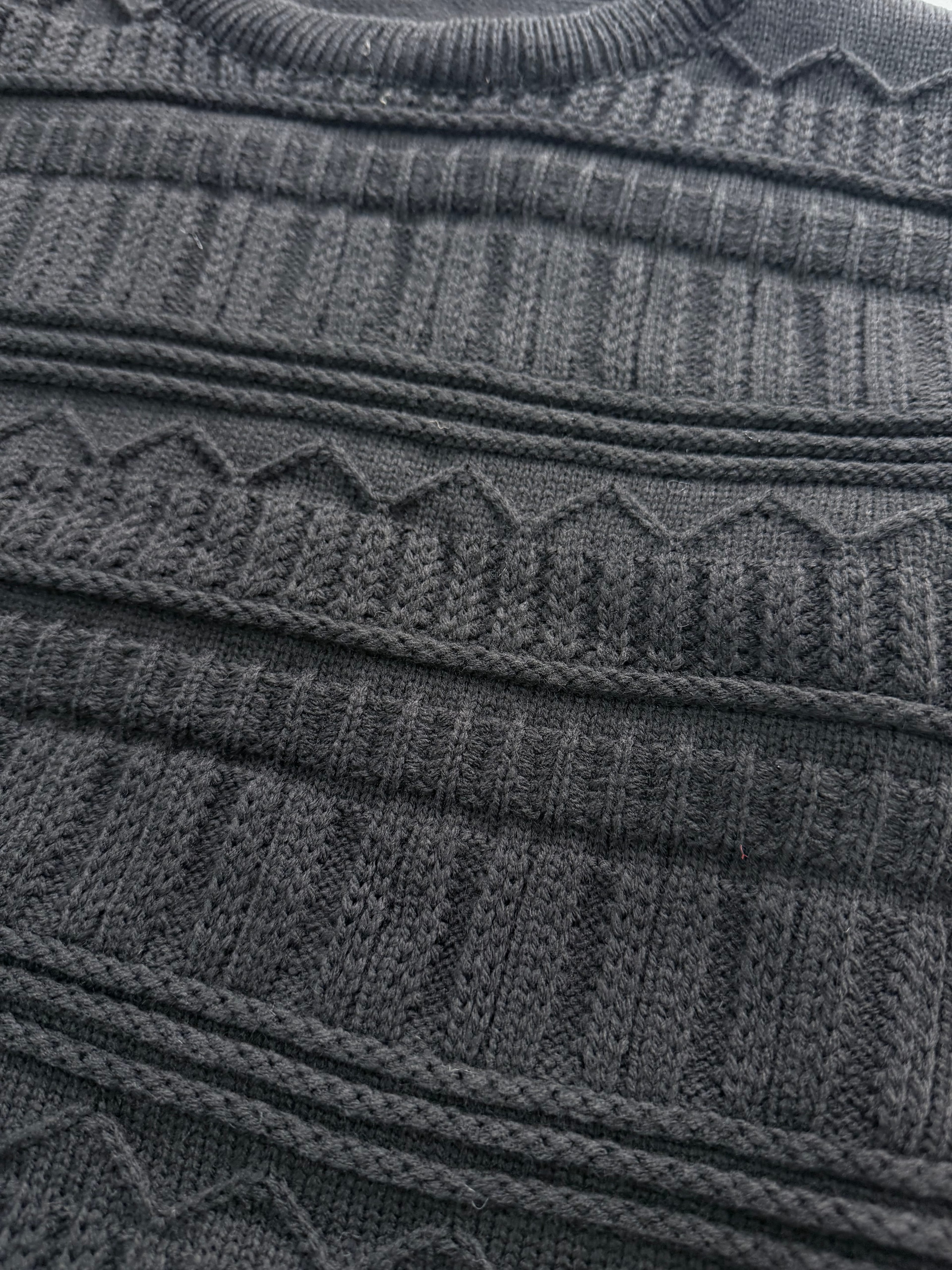 Yeni Sezon Desenli Özel Örgü Detaylı Yün Kazak