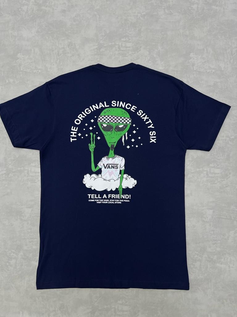 Navy Blue T-shirt With Tell A Friend! On The Back
