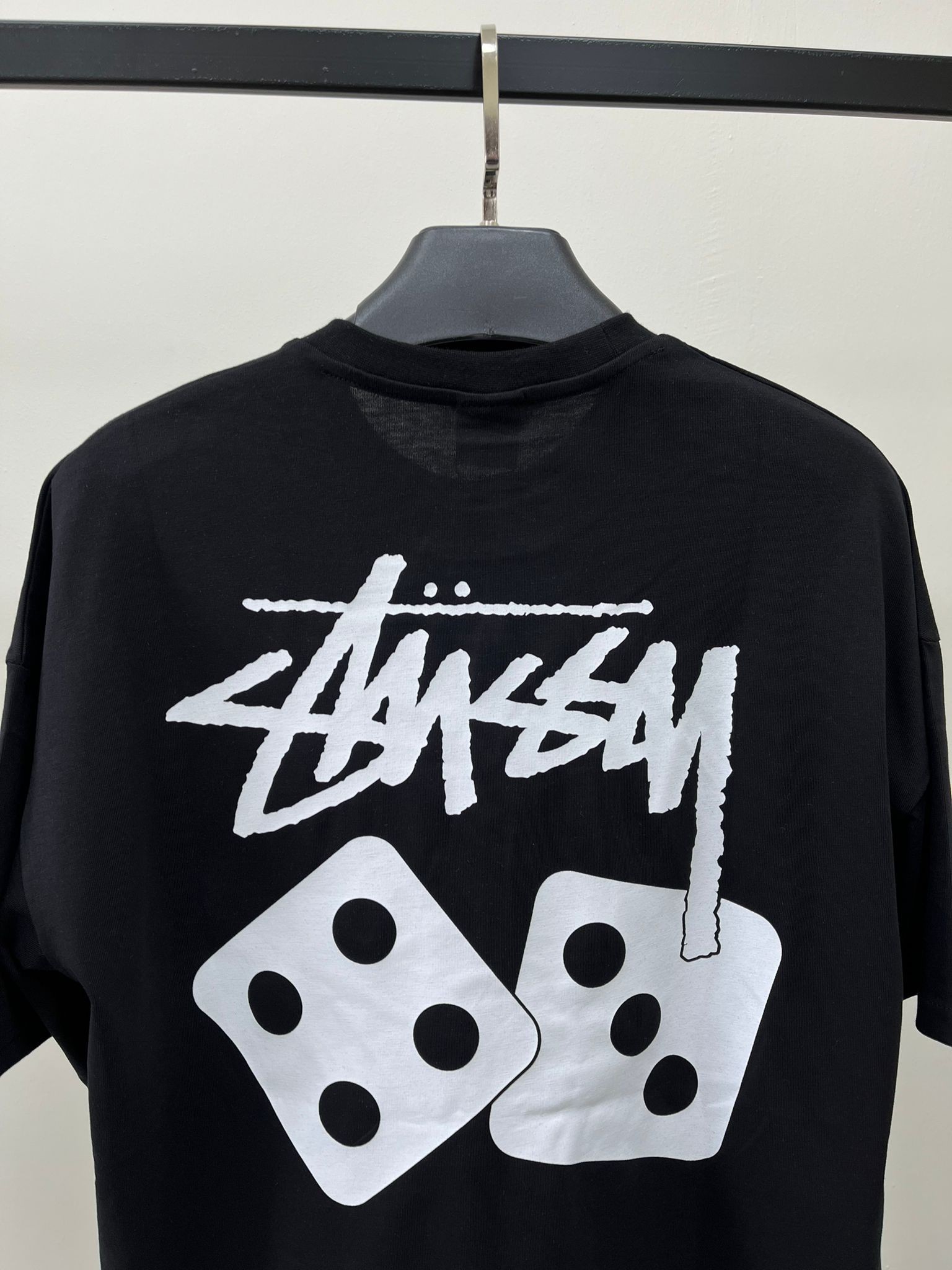 Stussy Dice Pig. Dyed Tee Oversize Black T-shirt