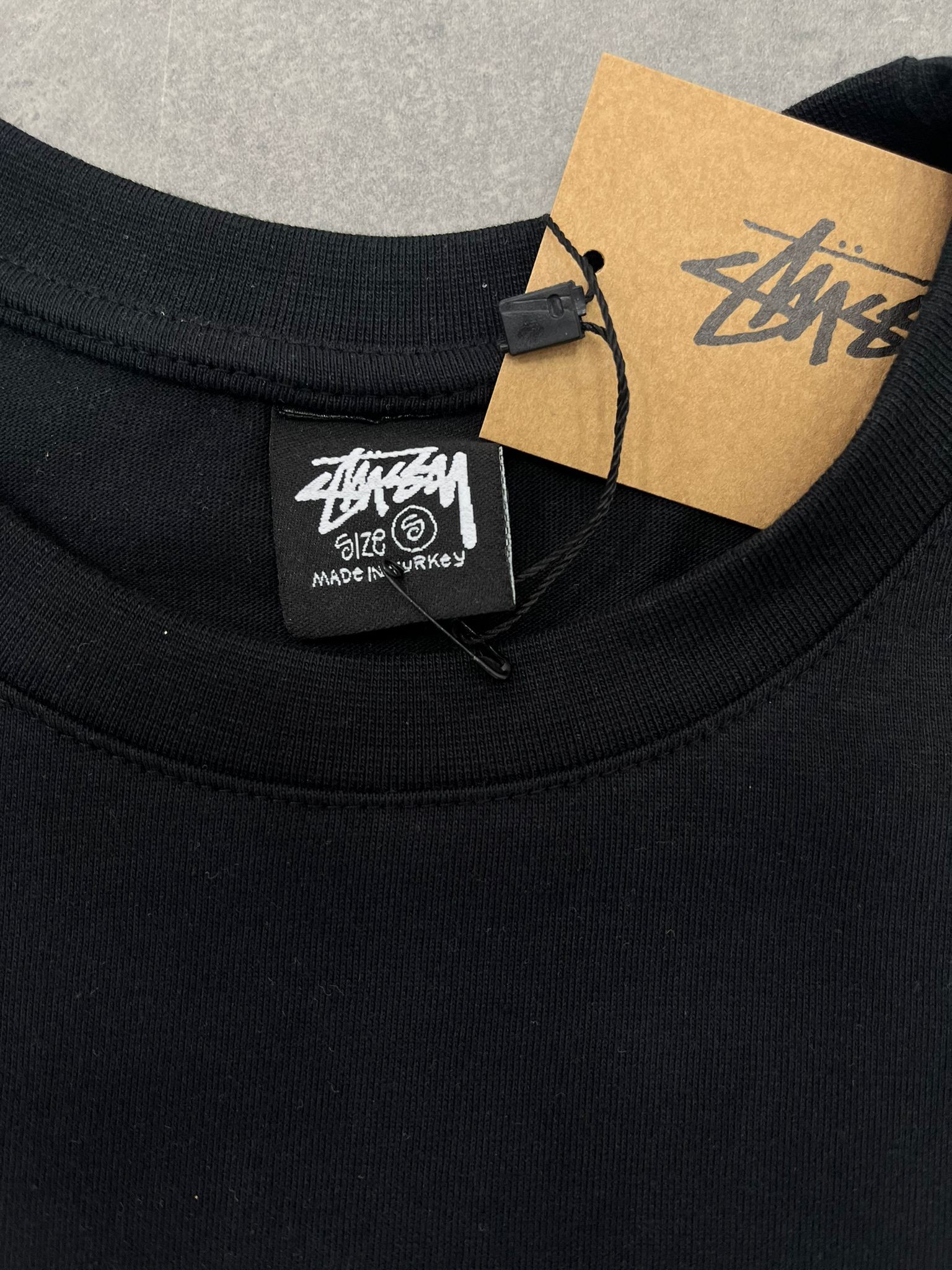 Yeni Sezon Stussy Corp 8 Black Relax Fit T-shirt
